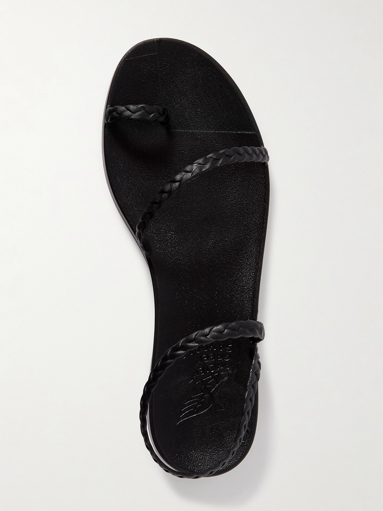 Ancient Greek Sandals Eleftheria Braided Leather Sandals In Black