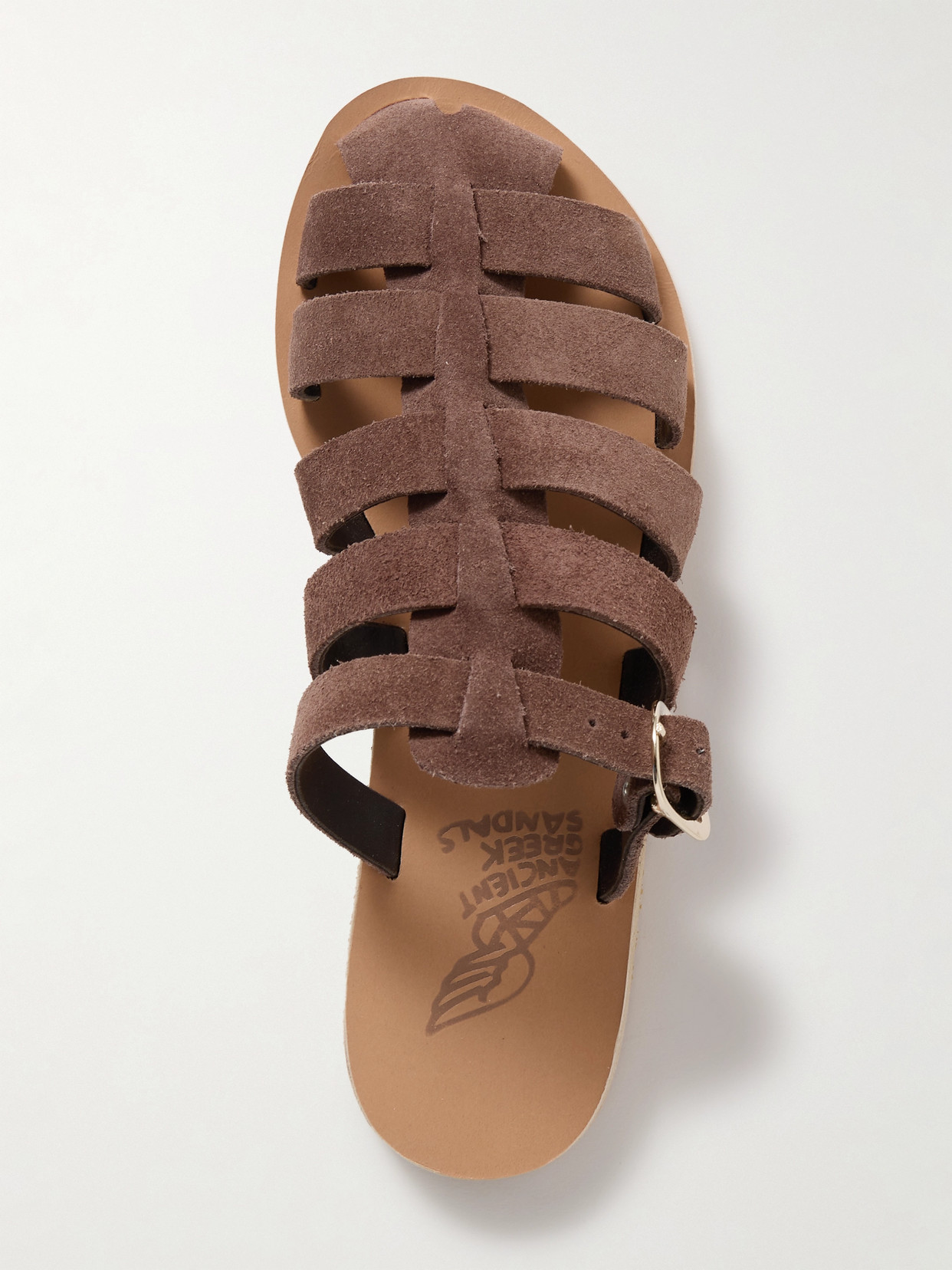 Ancient Greek Sandals Cosmia Suede Sandals In Brown