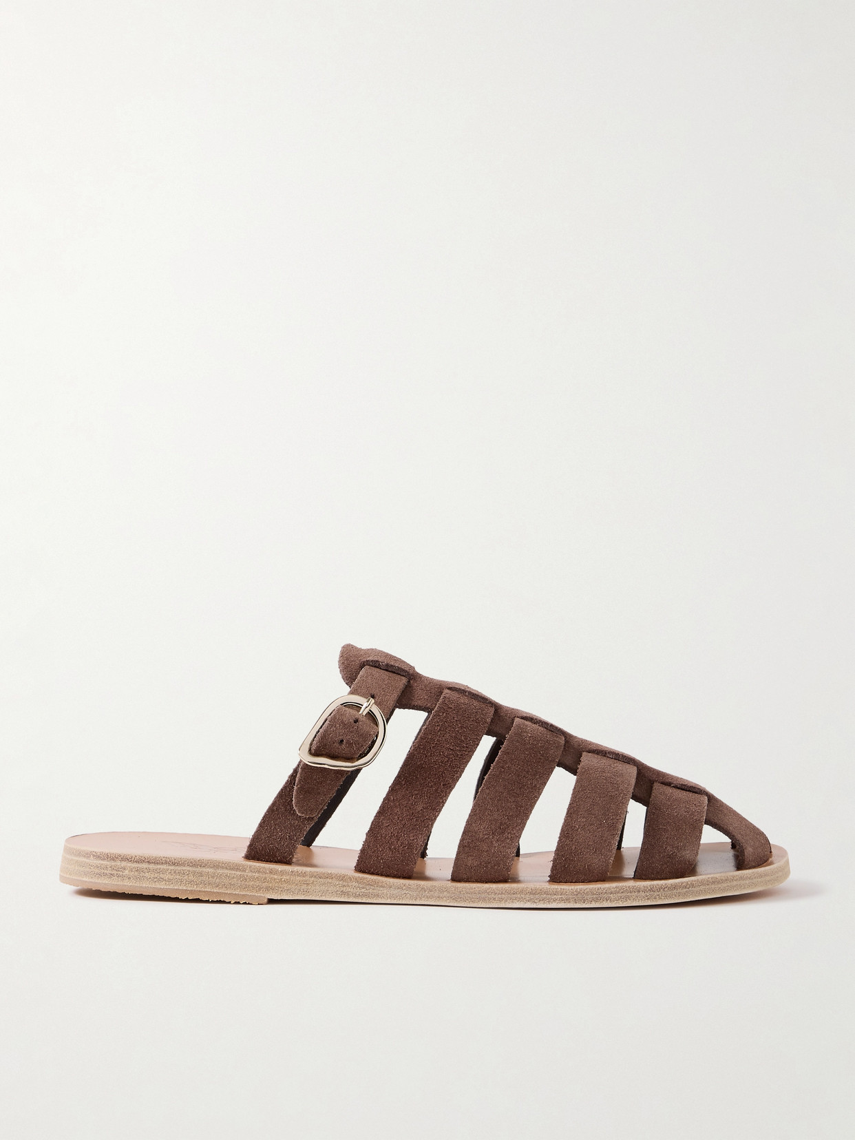 Ancient Greek Sandals Cosmia Suede Sandals In Brown