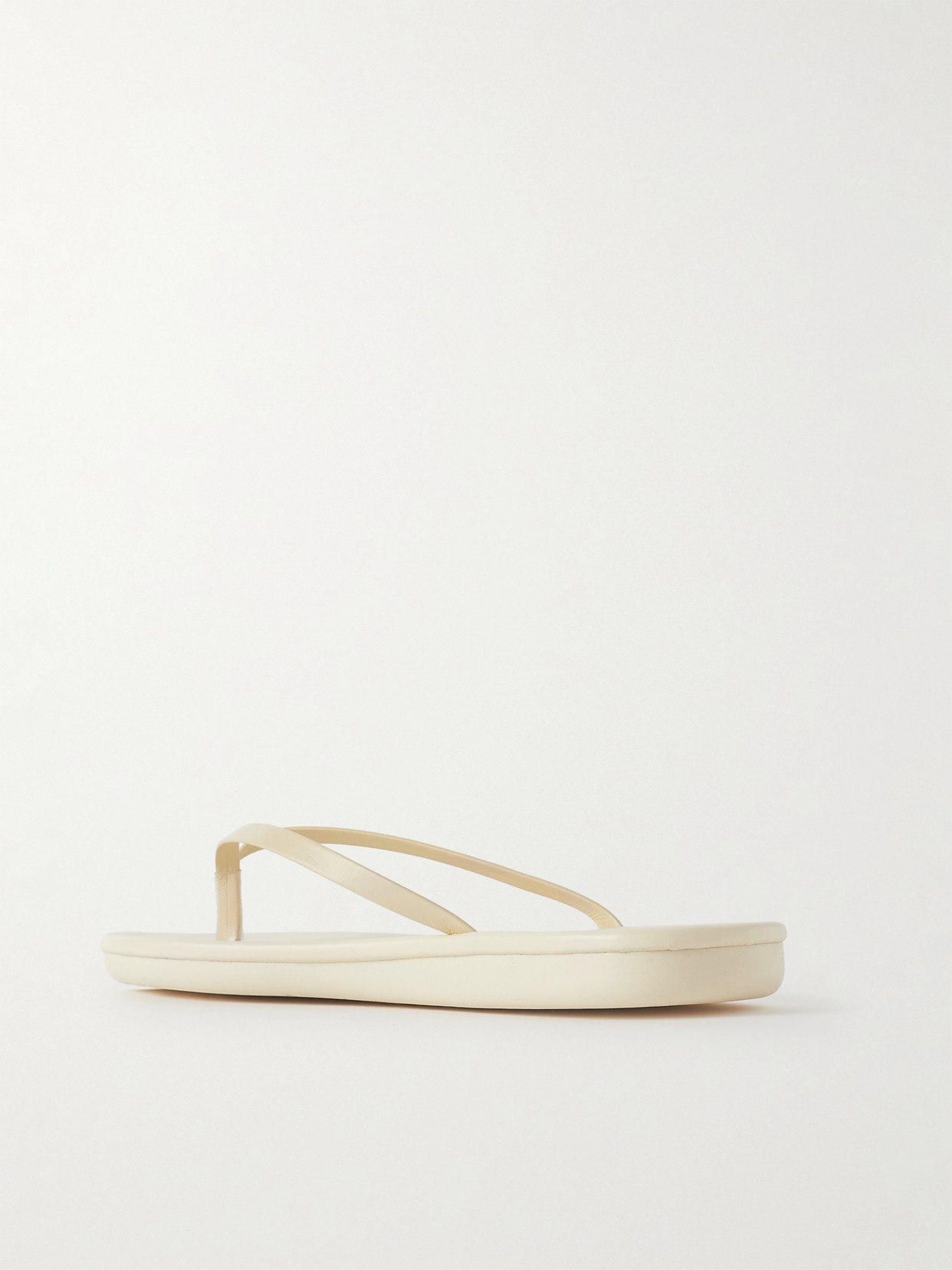 Shop Ancient Greek Sandals Saionara Leather Flip Flops In Off-white