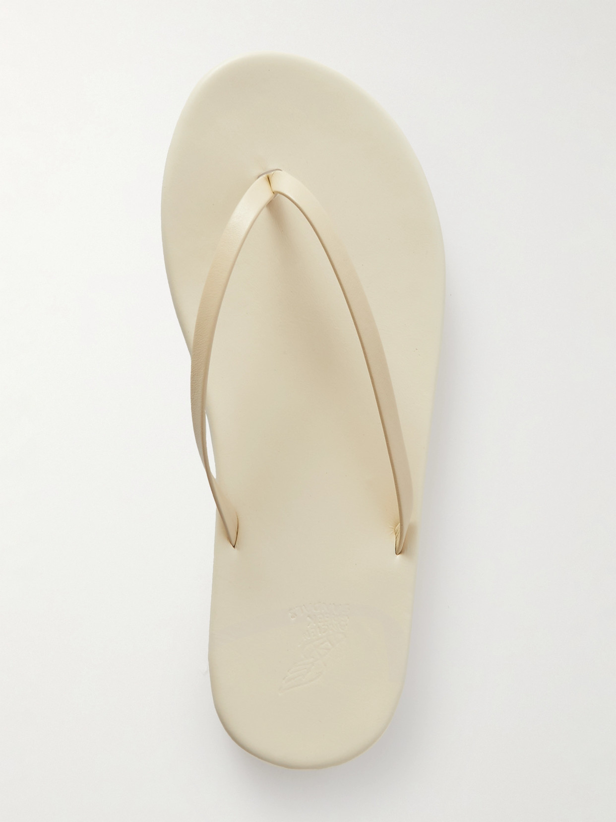 Ancient Greek Sandals Saionara Leather Flip Flops In Off-white