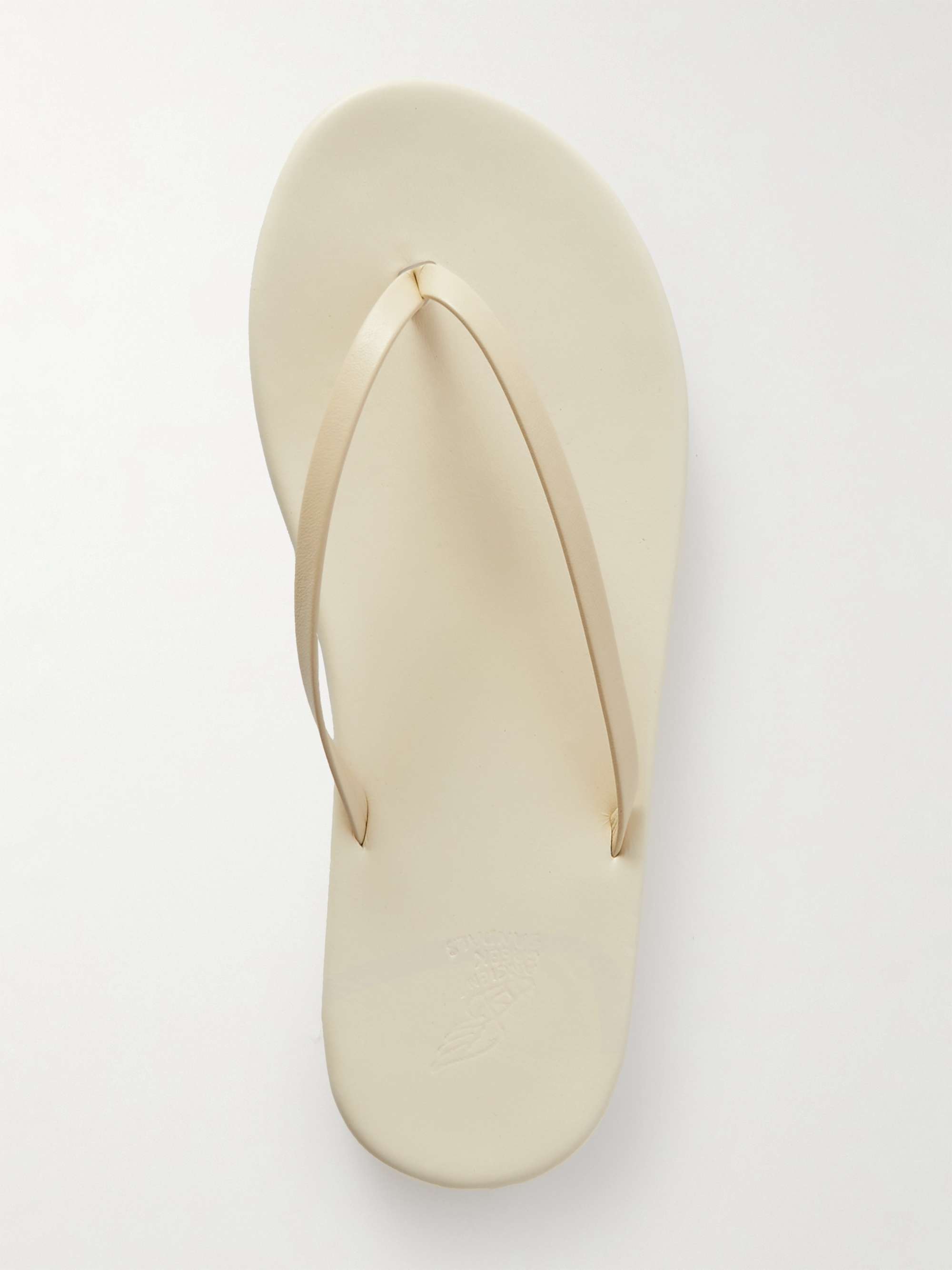 ANCIENT GREEK SANDALS Saionara metallic leather flip flops
