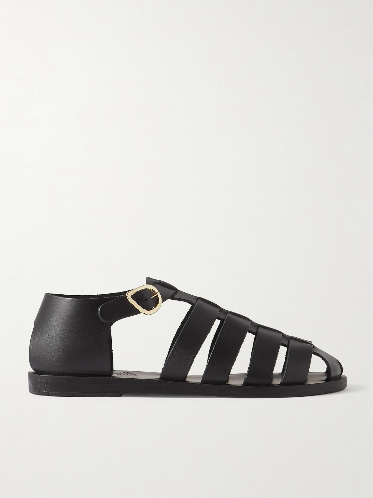 Shop Ancient Greek Sandals Homeria Leather Sandals In Black