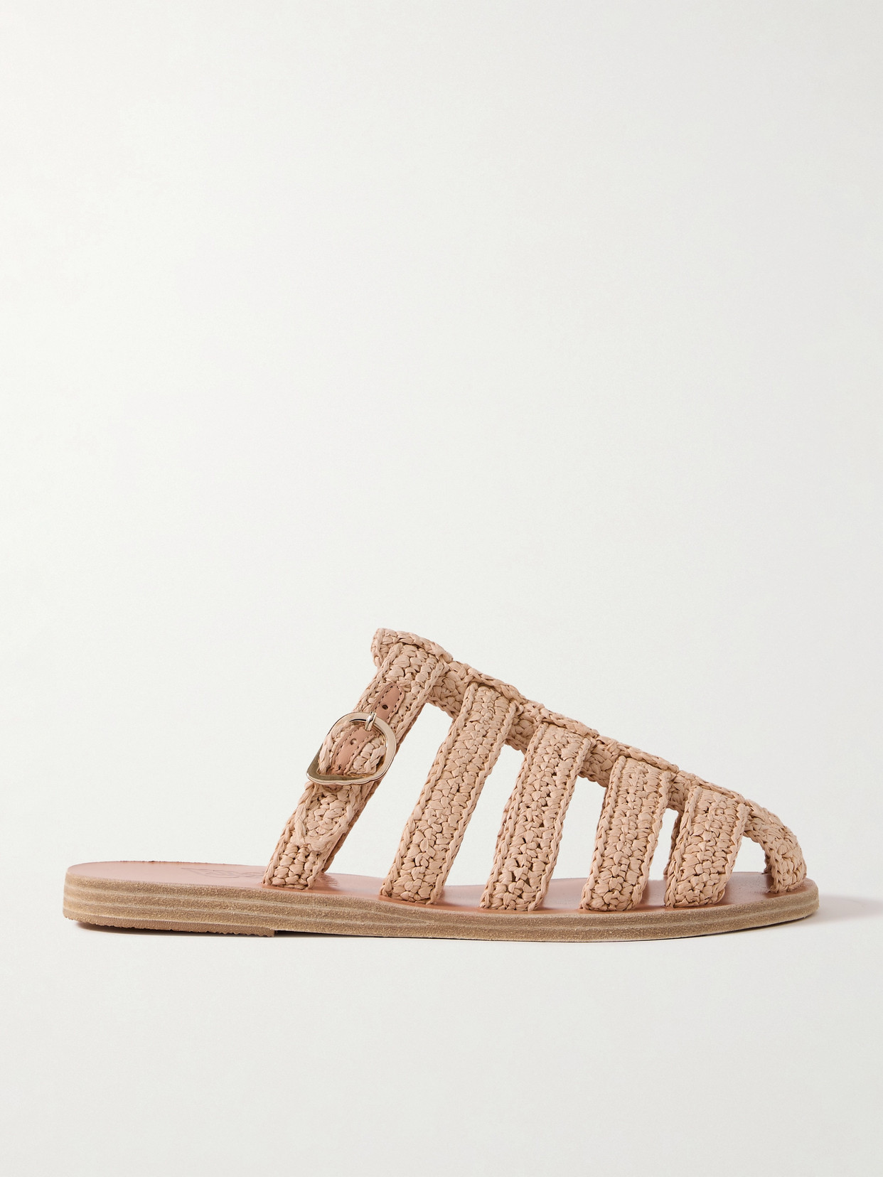 Shop Ancient Greek Sandals Cosmia Raffia Sandals In Neutrals