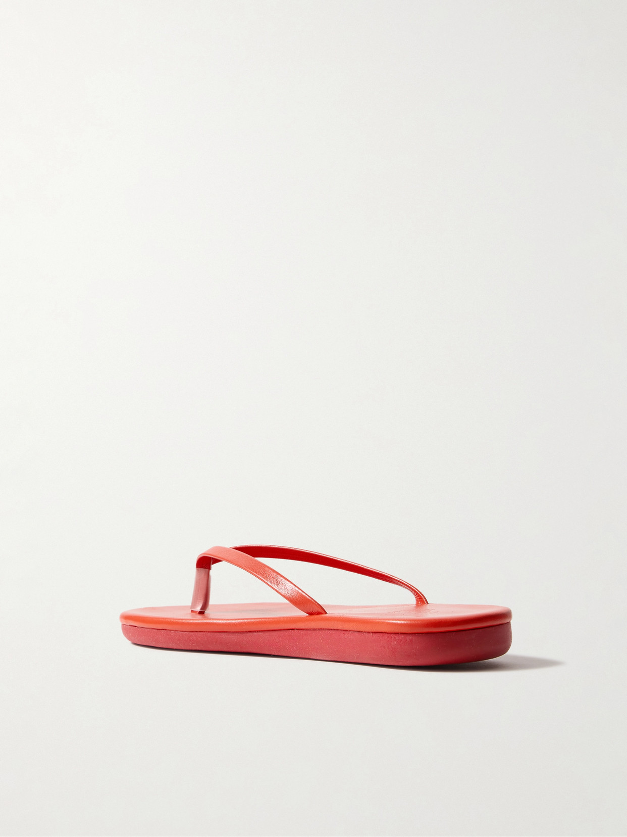 Ancient Greek Sandals Saionara Leather Flip Flops In Red