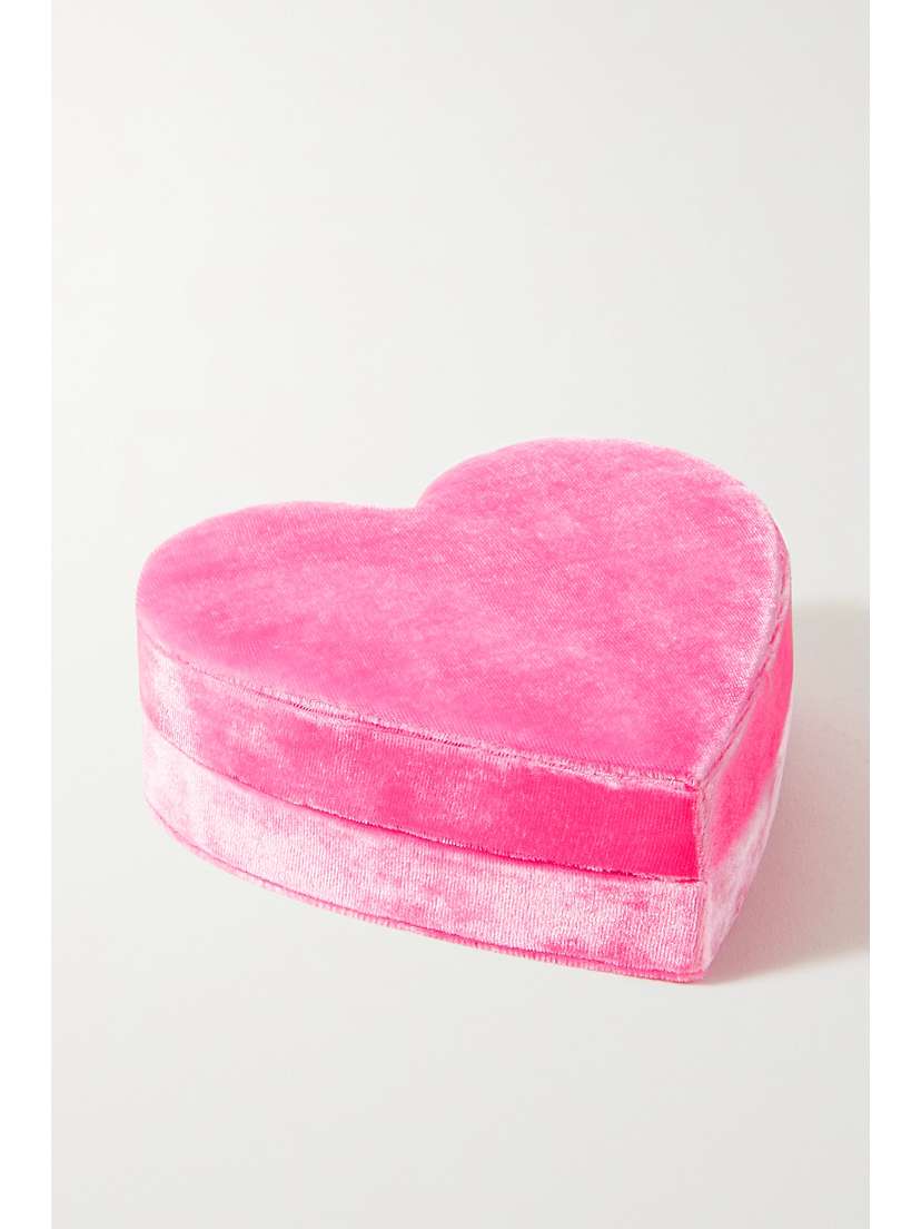 Roxanne First Small Heart Velvet Jewelry Box
