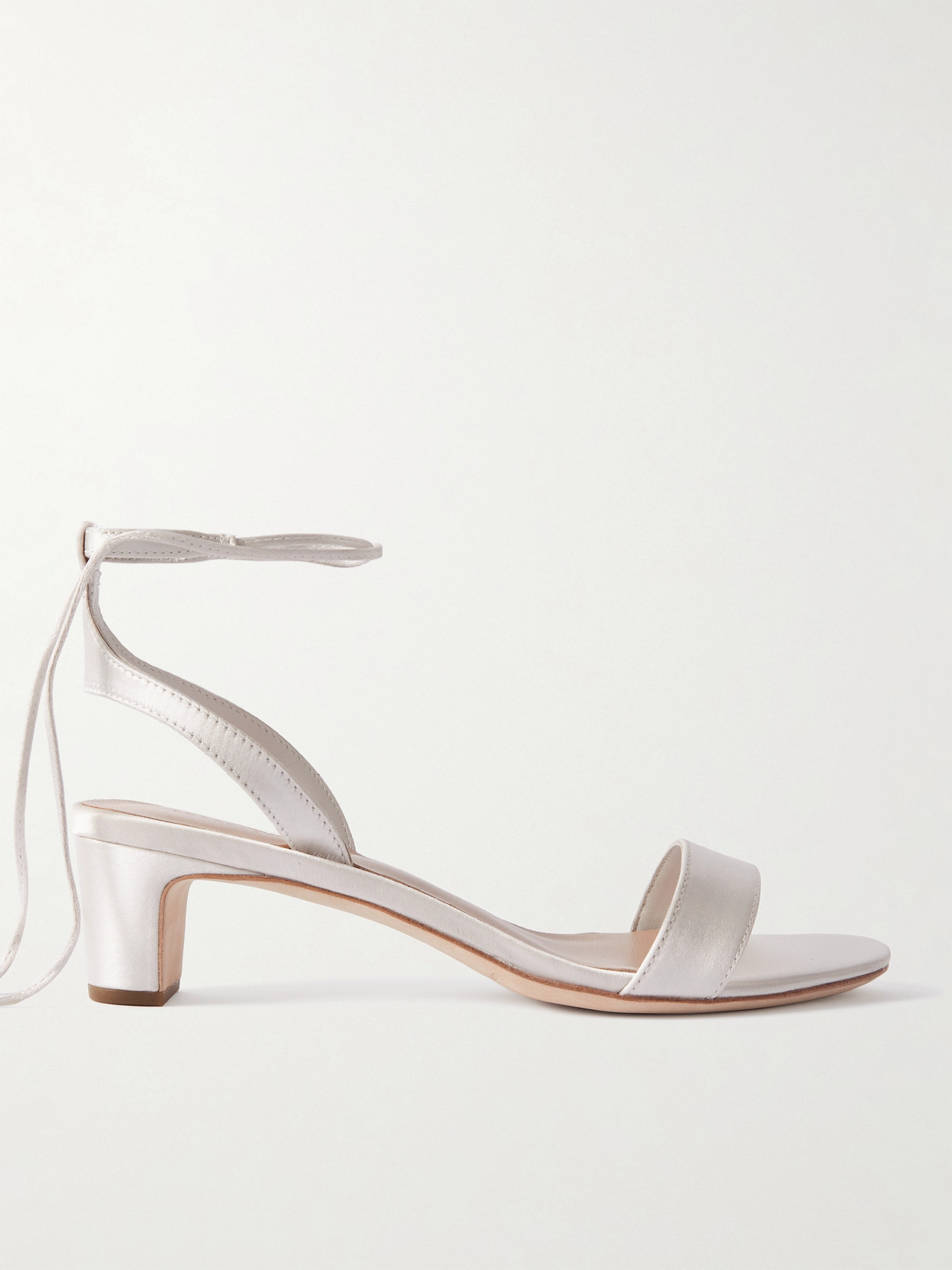 Shop Loeffler Randall Jackie Satin Sandals In Silver