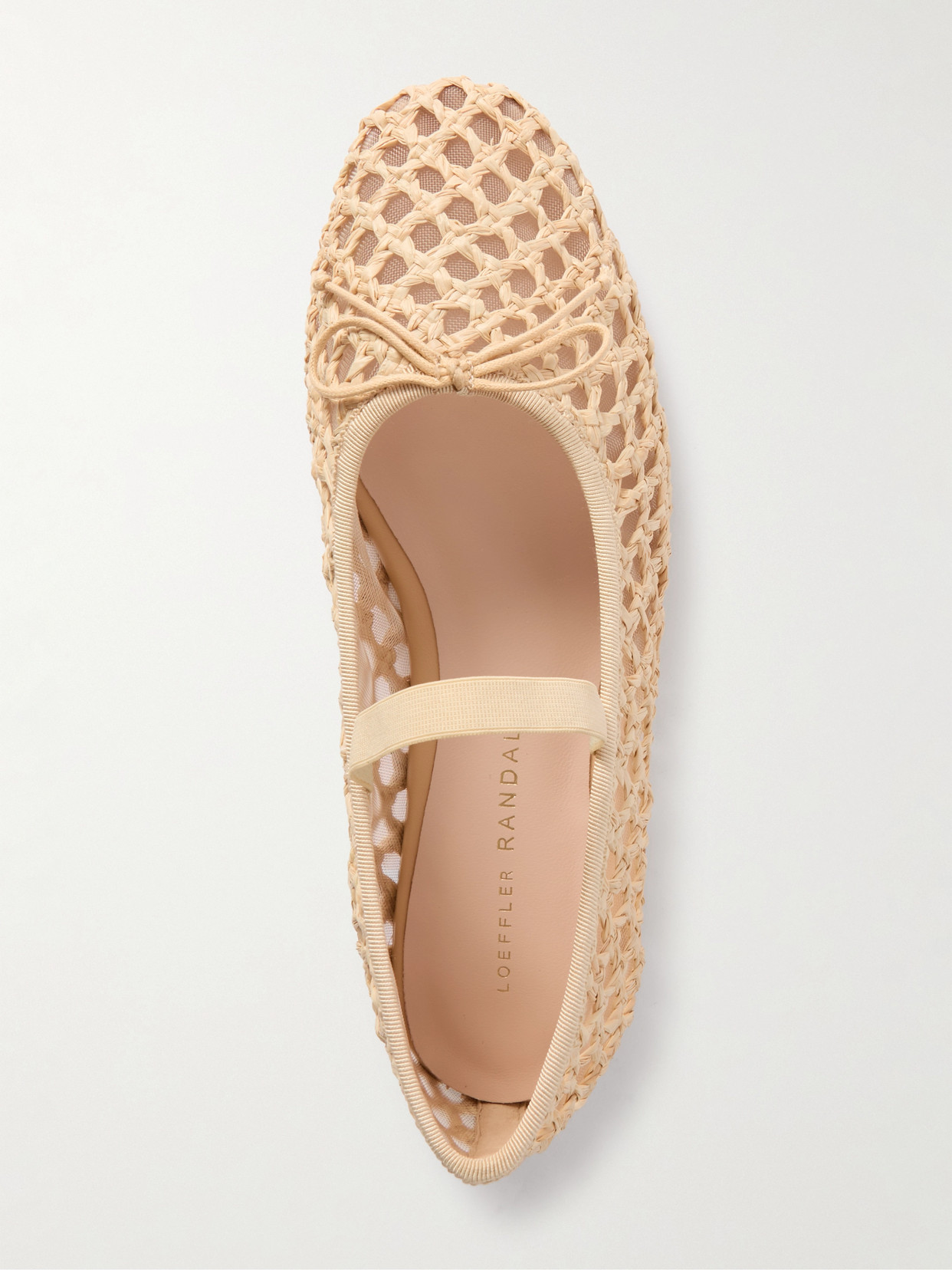 Shop Loeffler Randall Leonie Woven Raffia Ballet Flats In Neutrals