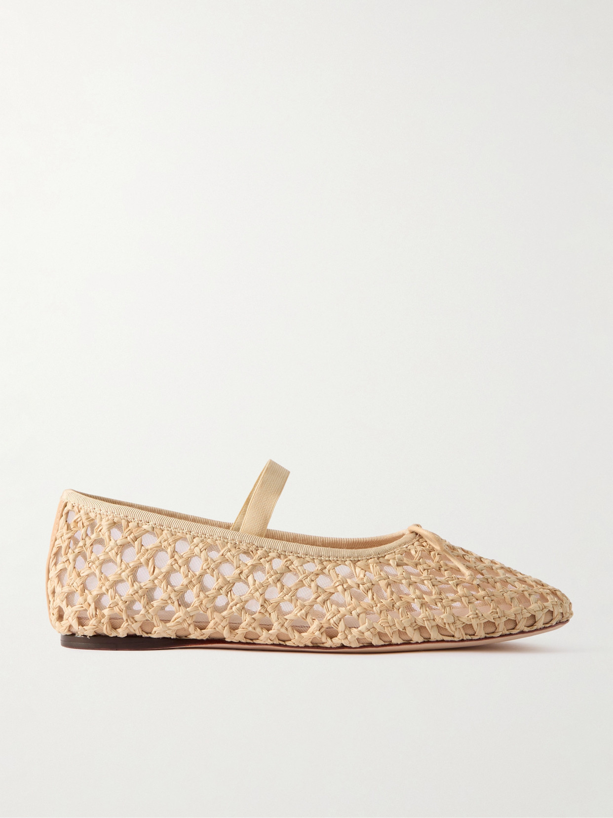 Shop Loeffler Randall Leonie Woven Raffia Ballet Flats In Neutrals