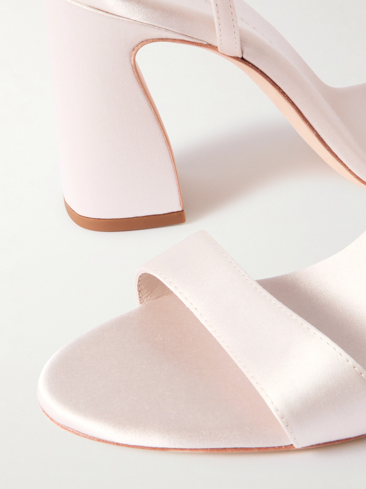 Loeffler Randall Malia Satin Sandals In Cream