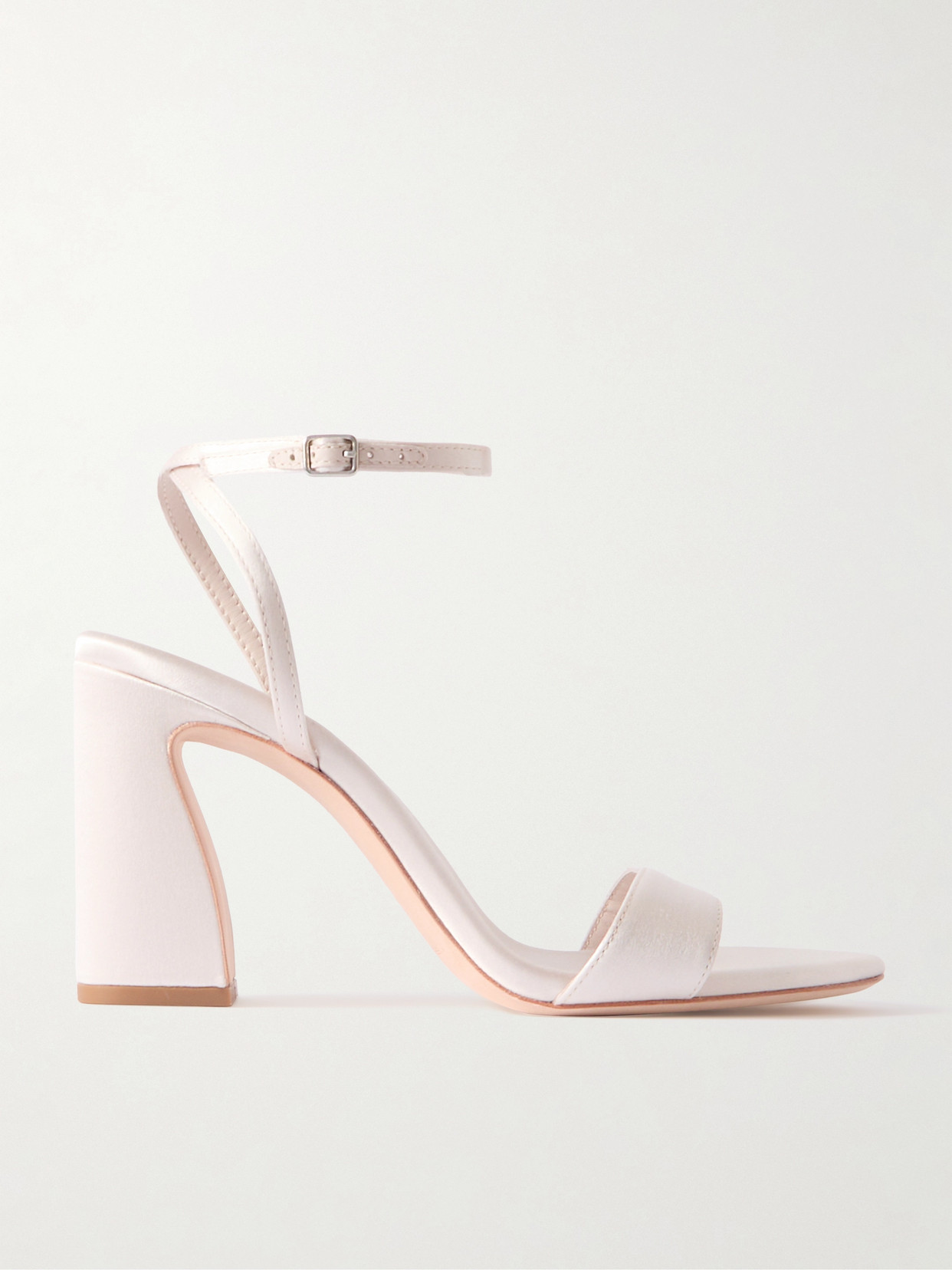 Loeffler Randall Malia Satin Sandals In Cream