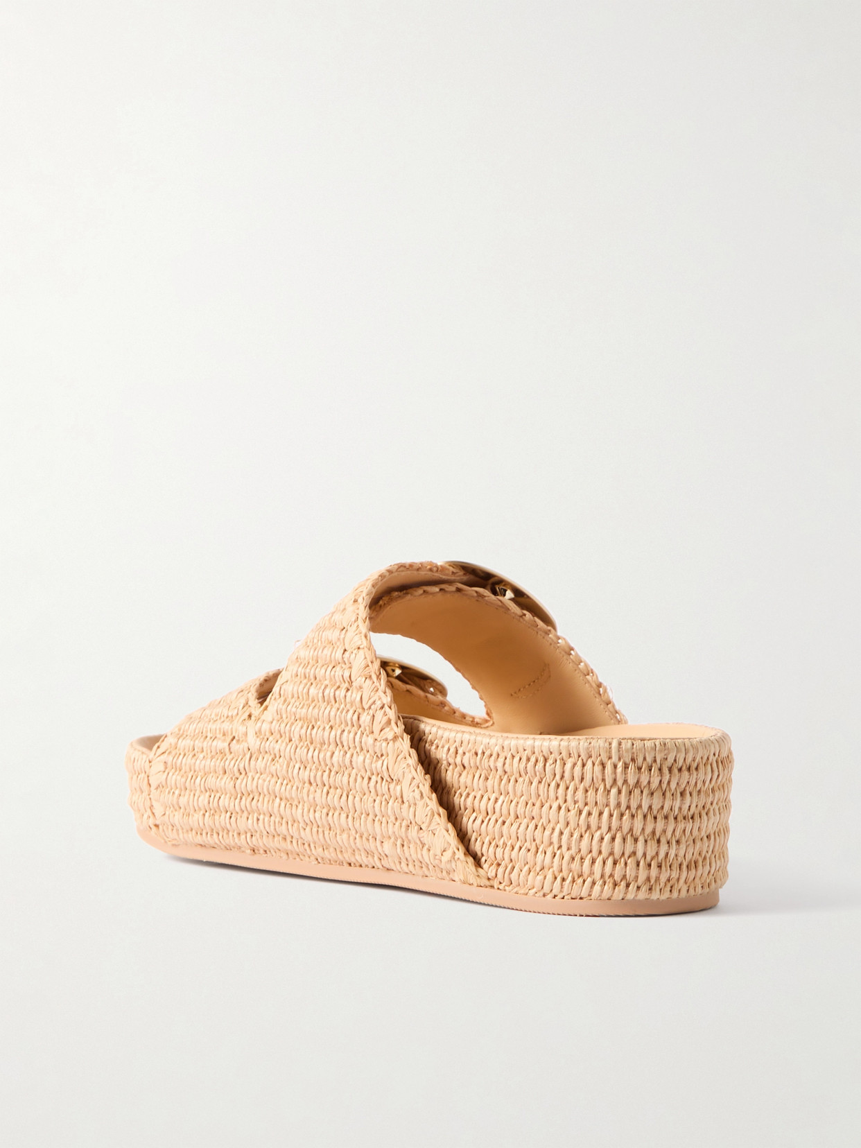 Shop Loeffler Randall Theo Raffia Sandals In Natural