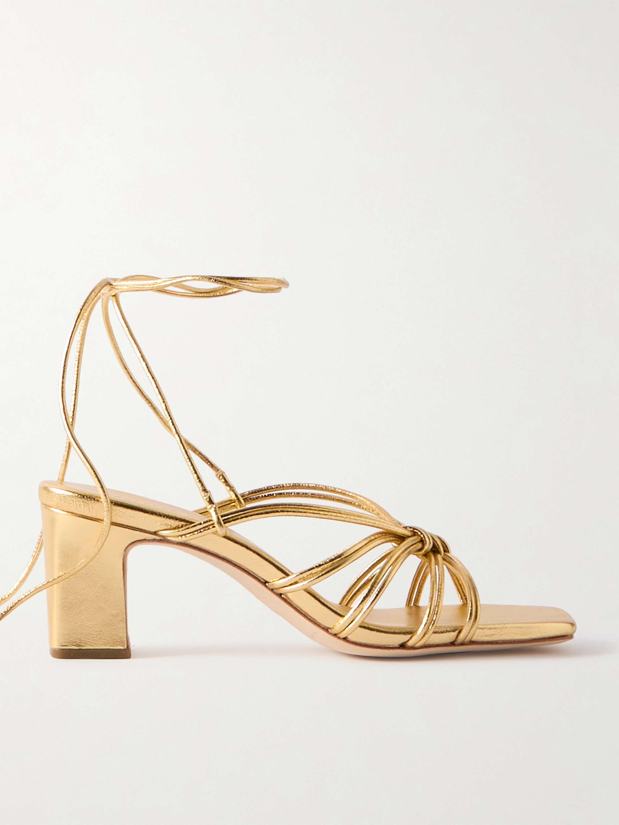 Gold Ryder metallic leather sandals | LOEFFLER RANDALL | NET