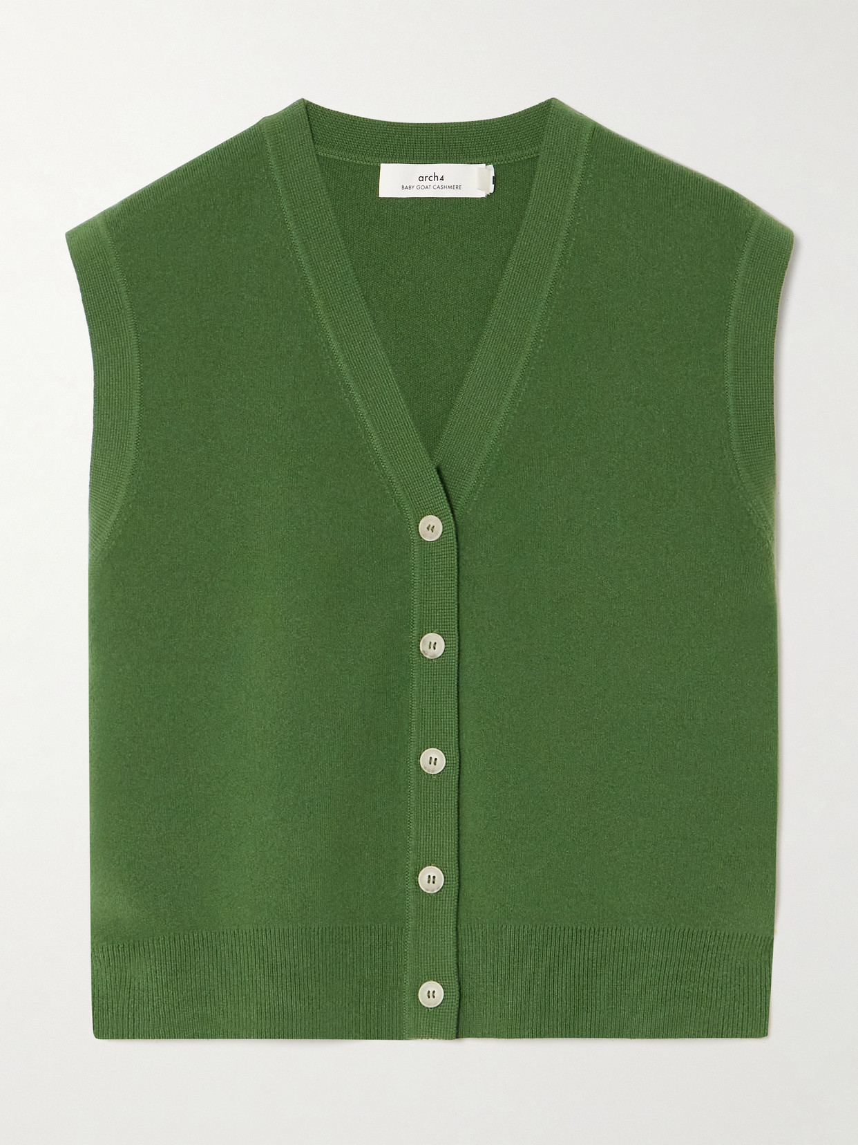 Arch4 - + Net Sustain Linda Cashmere Vest - Green