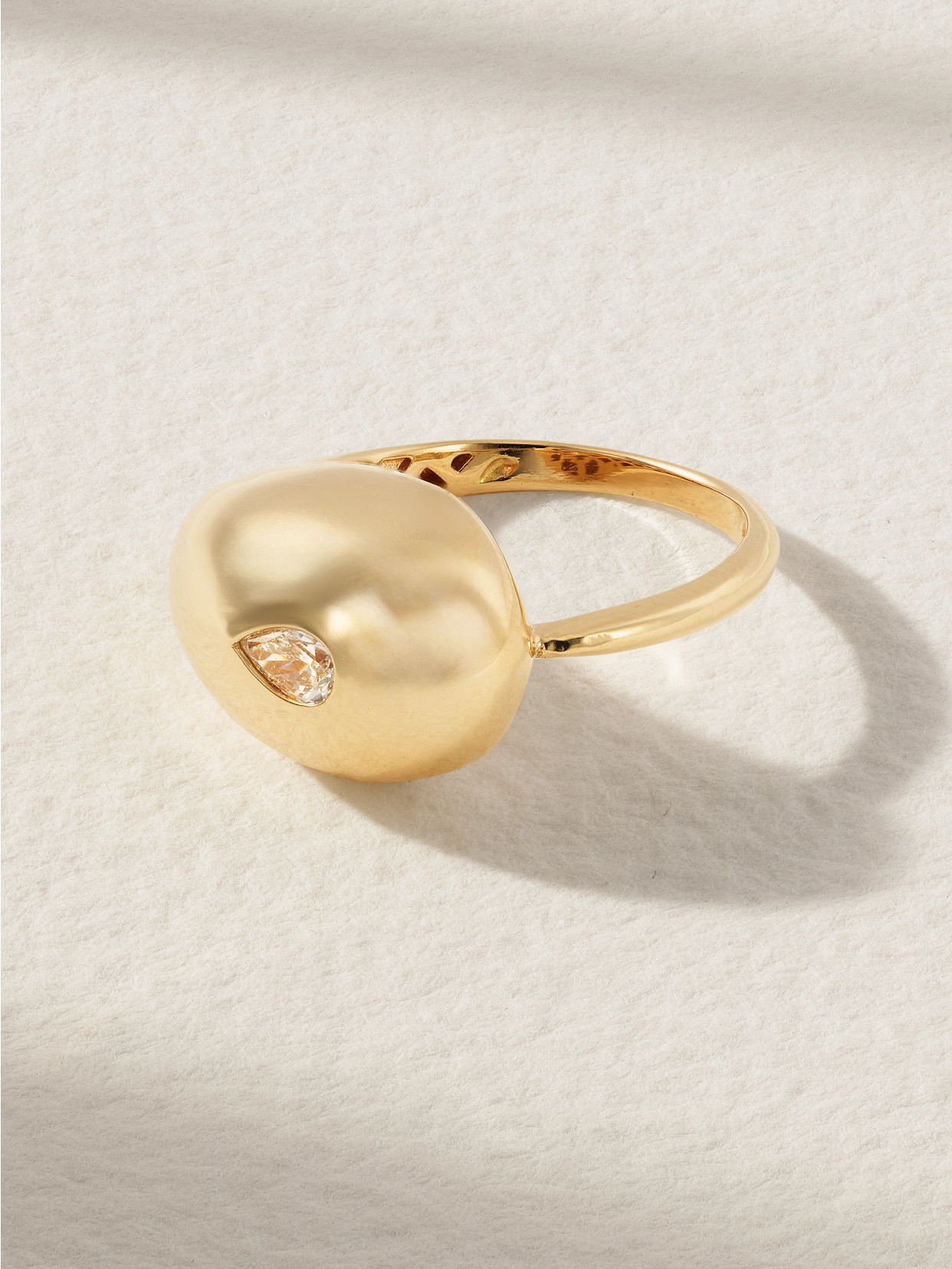Mateo - Water Droplet 14-karat Gold Diamond Ring - 7