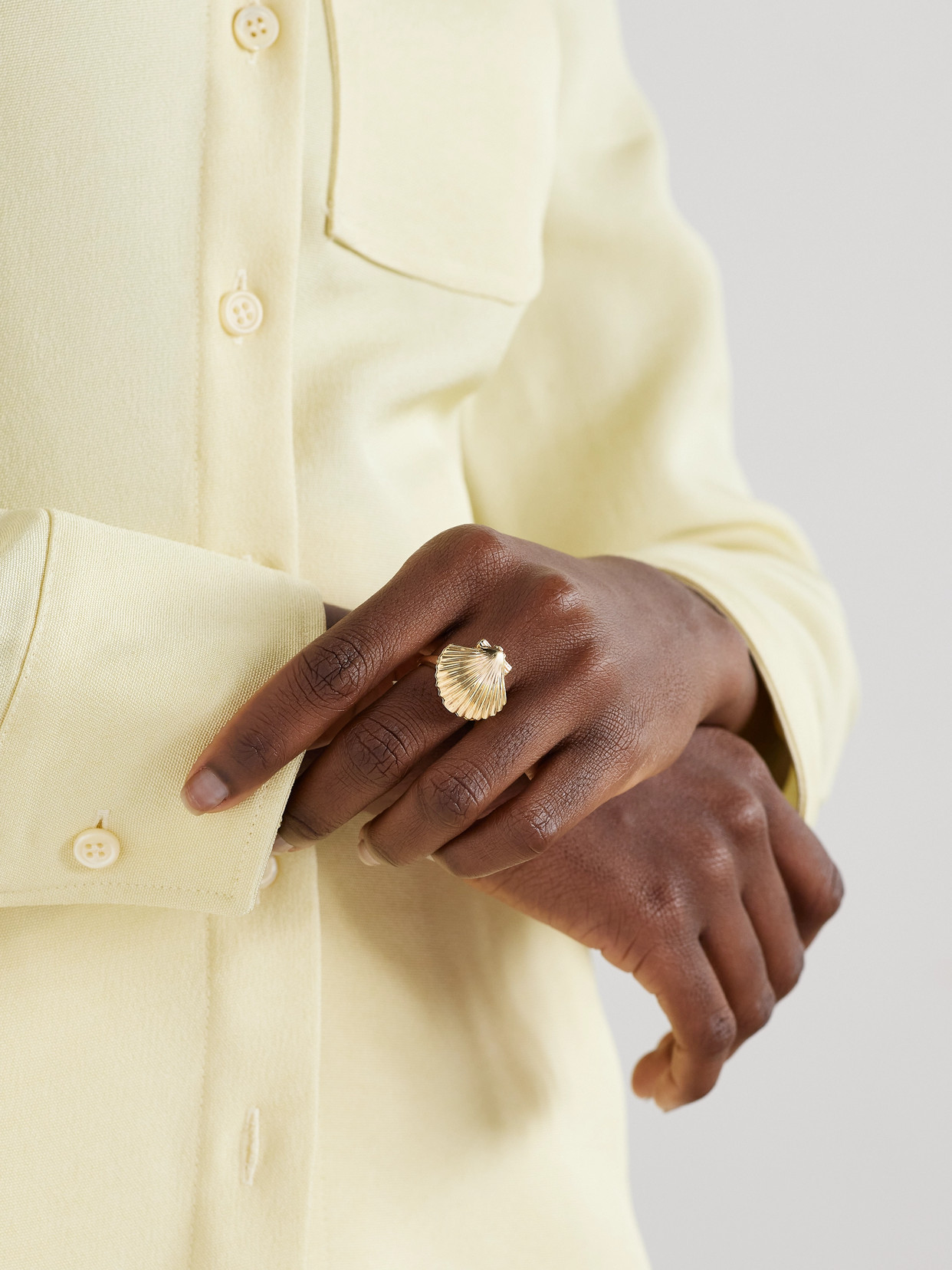 Mateo Lady Venus 14-karat Gold, Diamond And Pearl Ring In Gold