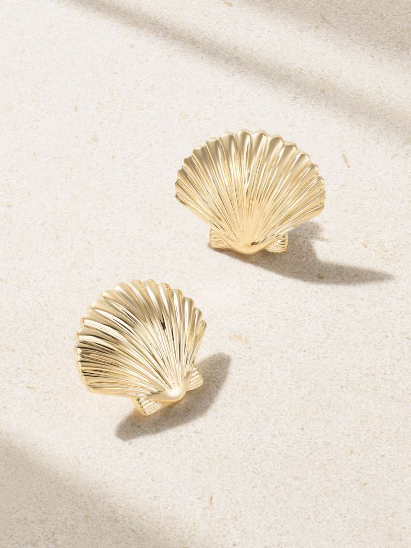 Mateo Large Venus 14-karat Gold Earrings