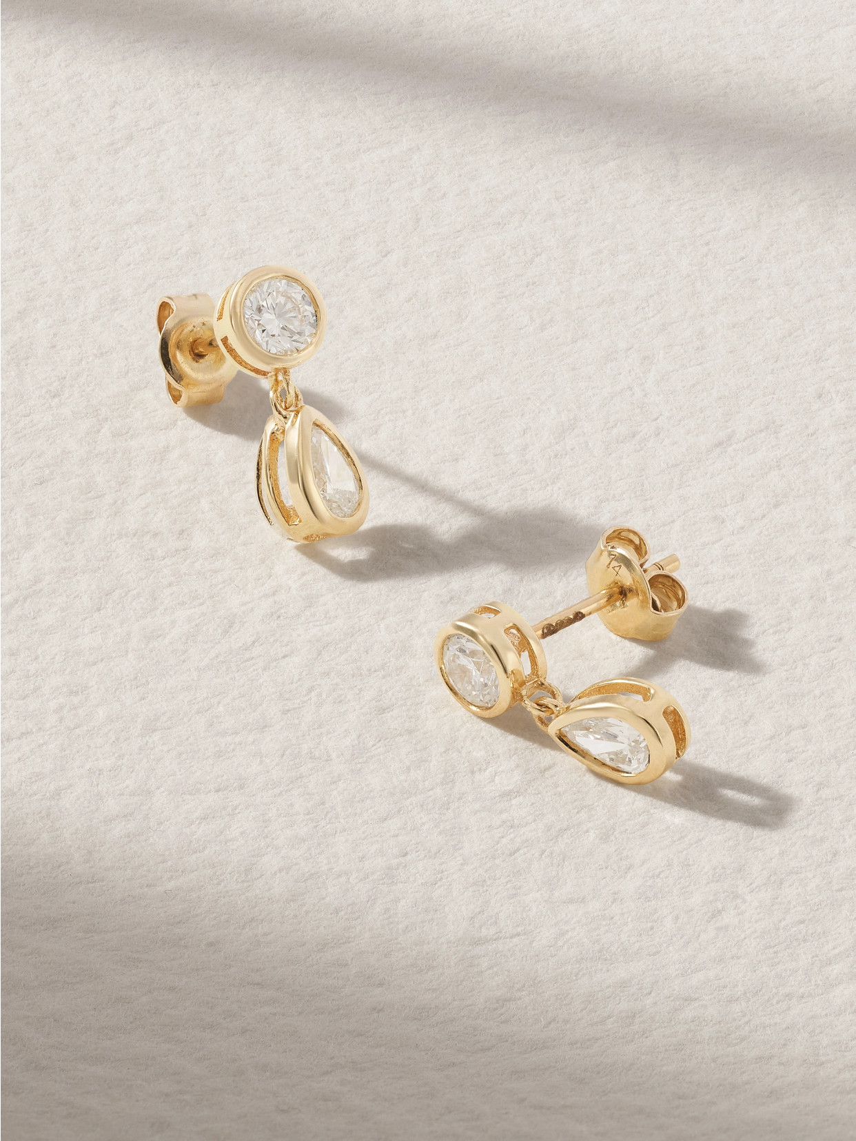 Mateo - 14-karat Gold Diamond Earrings - One size