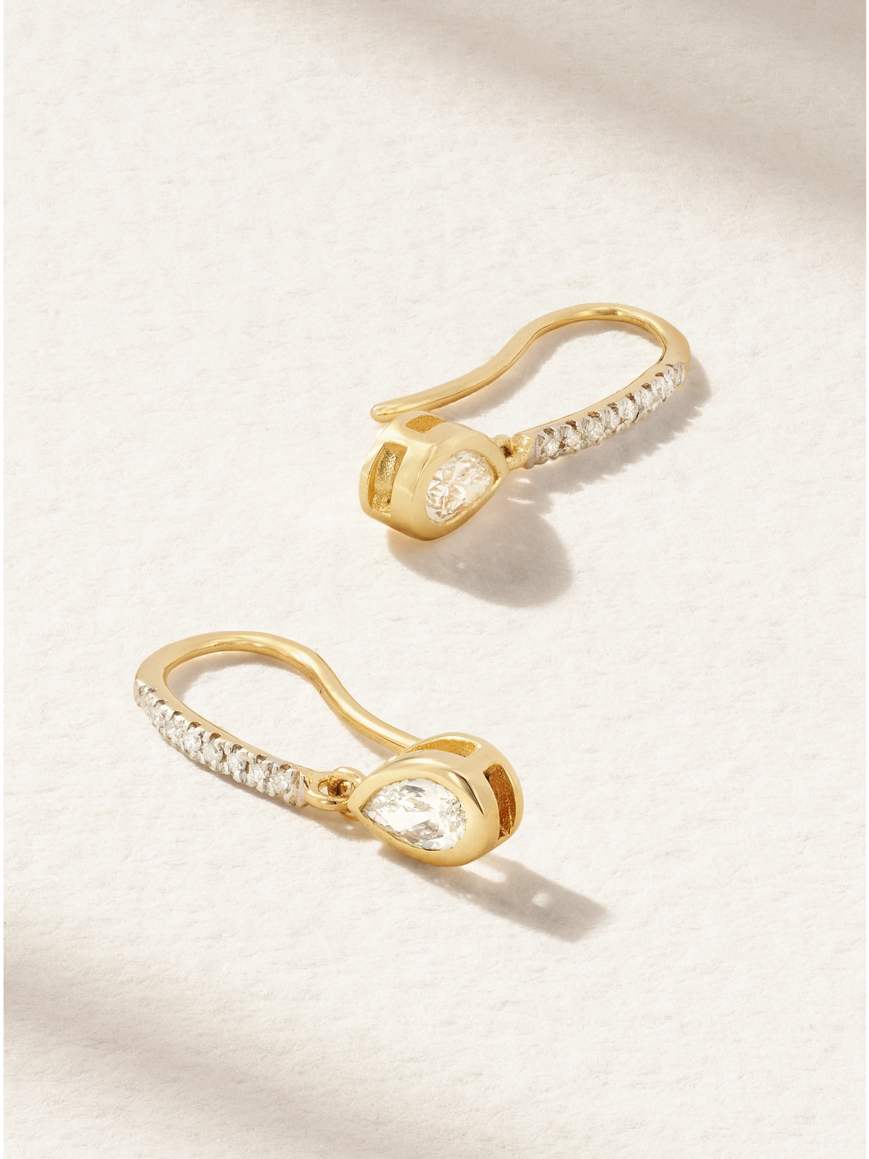 Mateo - 14-karat Gold Diamond Earrings - One size