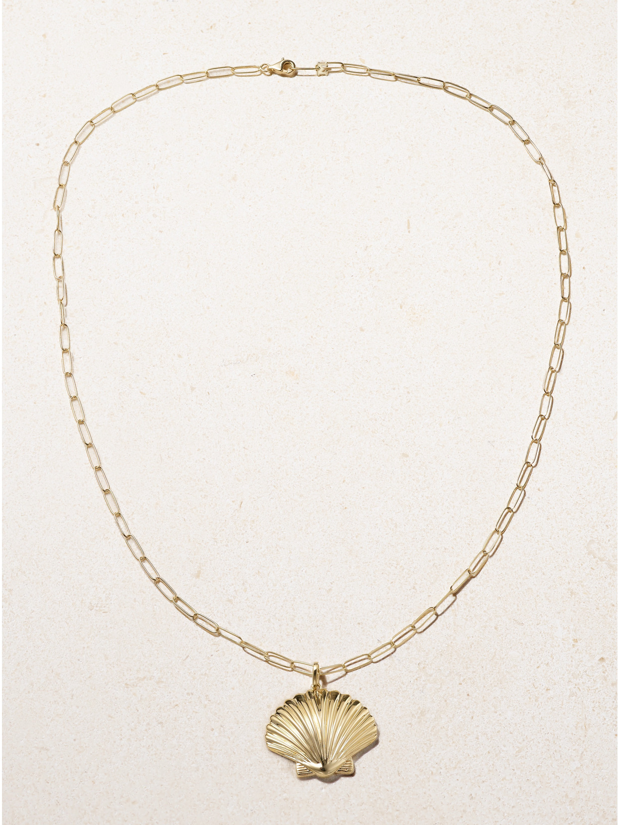 Shop Mateo Large Venus 14-karat Gold Necklace