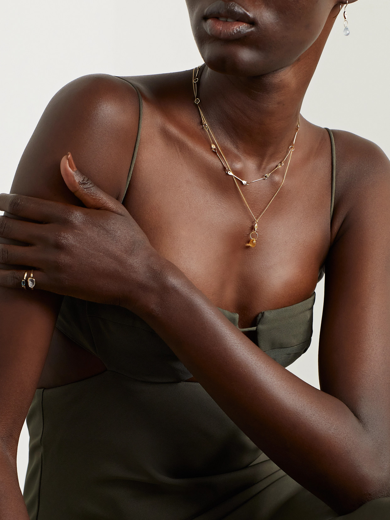 Melissa Joy Manning 14-karat Recycled Gold, Diamond And Citrine Necklace In Gold
