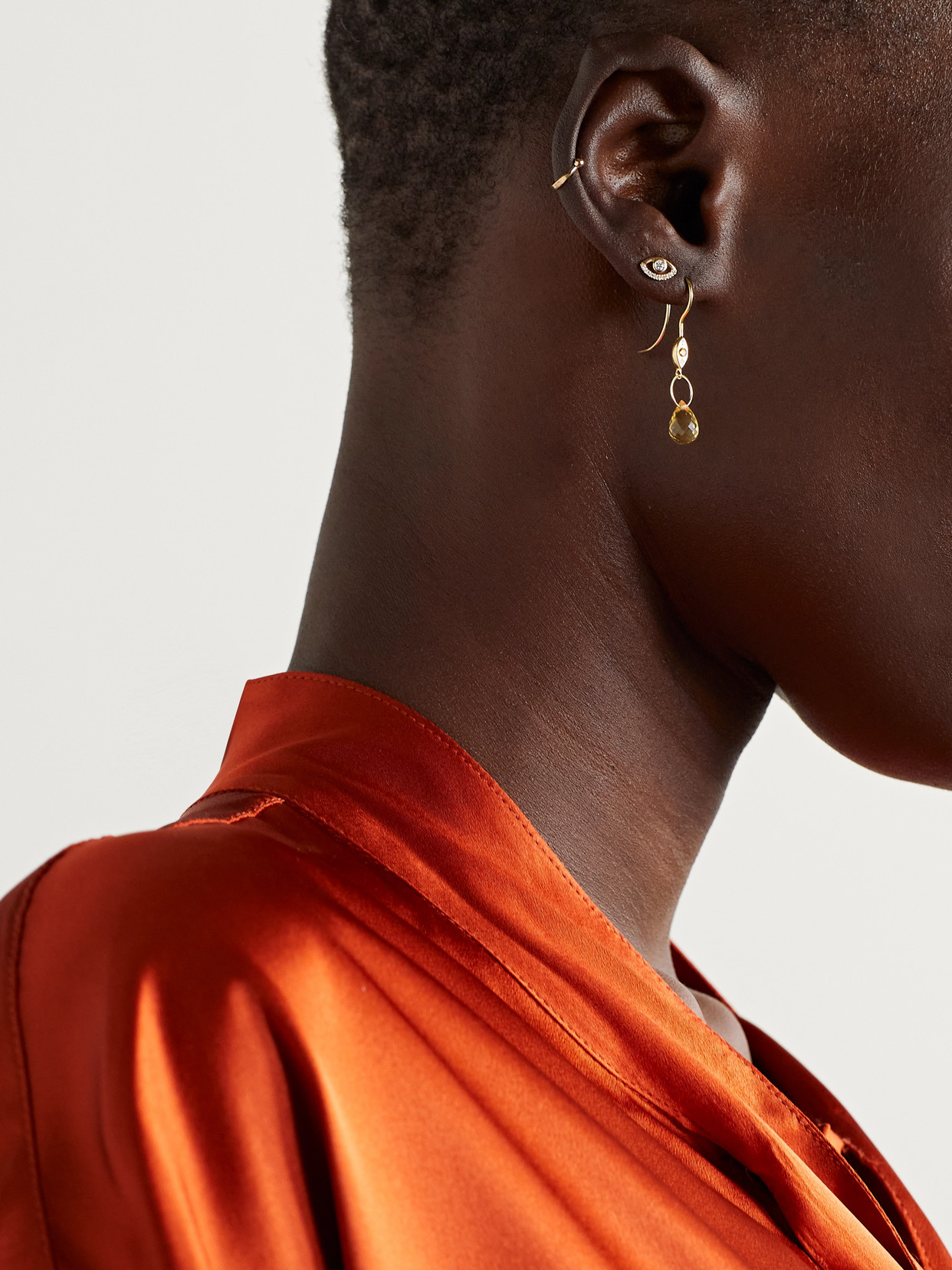 Melissa Joy Manning 14-karat Recycled Gold, Citrine And Diamond Earrings In Gold
