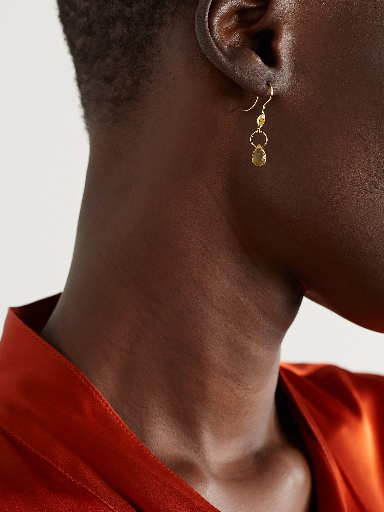 Shop Melissa Joy Manning 14-karat Recycled Gold, Citrine And Diamond Earrings