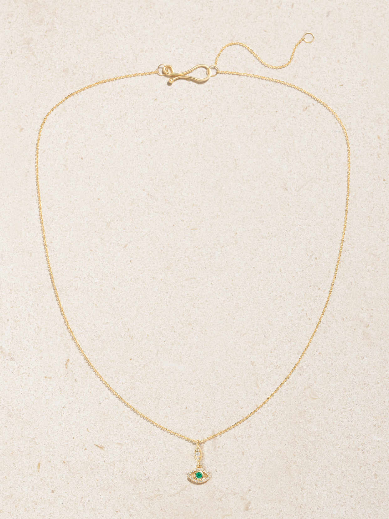 Melissa Joy Manning 14-karat Recycled Gold, Emerald And Diamond Necklace In Gold