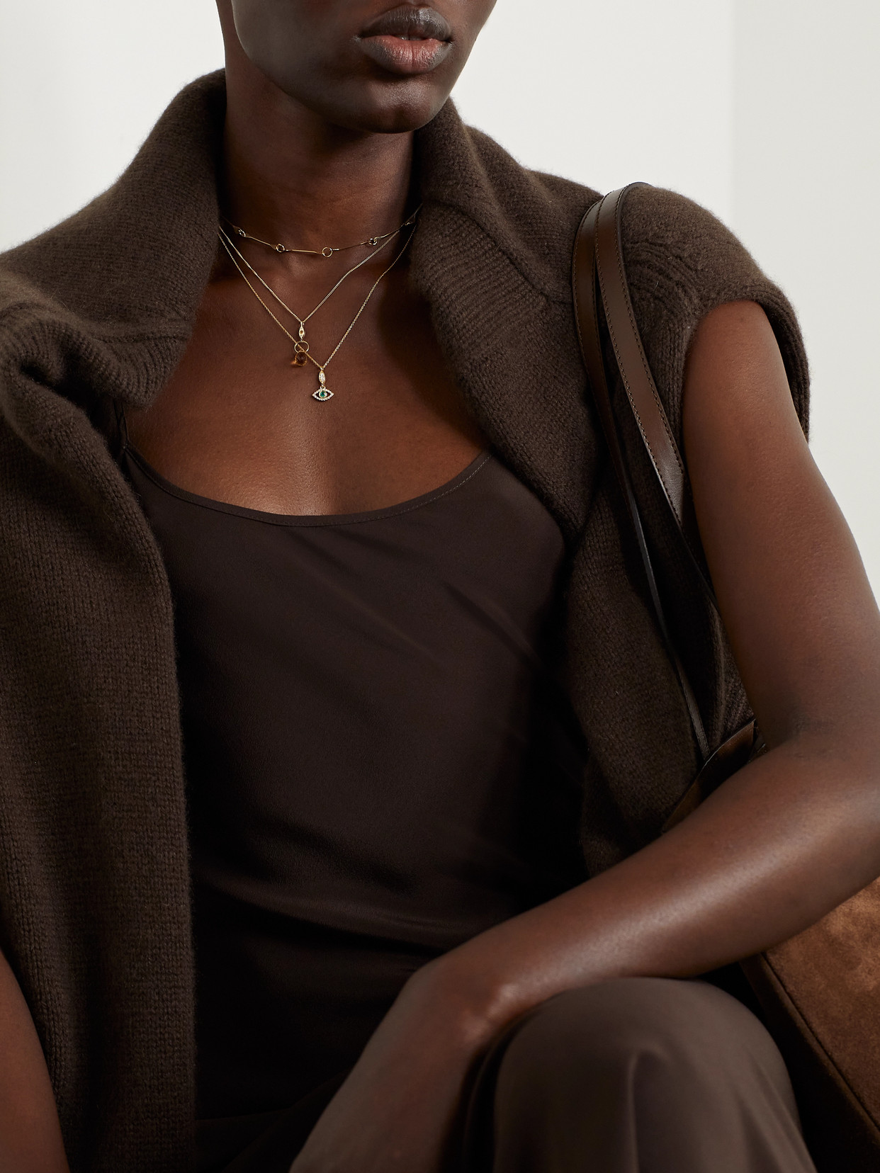 Melissa Joy Manning 14-karat Recycled Gold, Emerald And Diamond Necklace In Gold