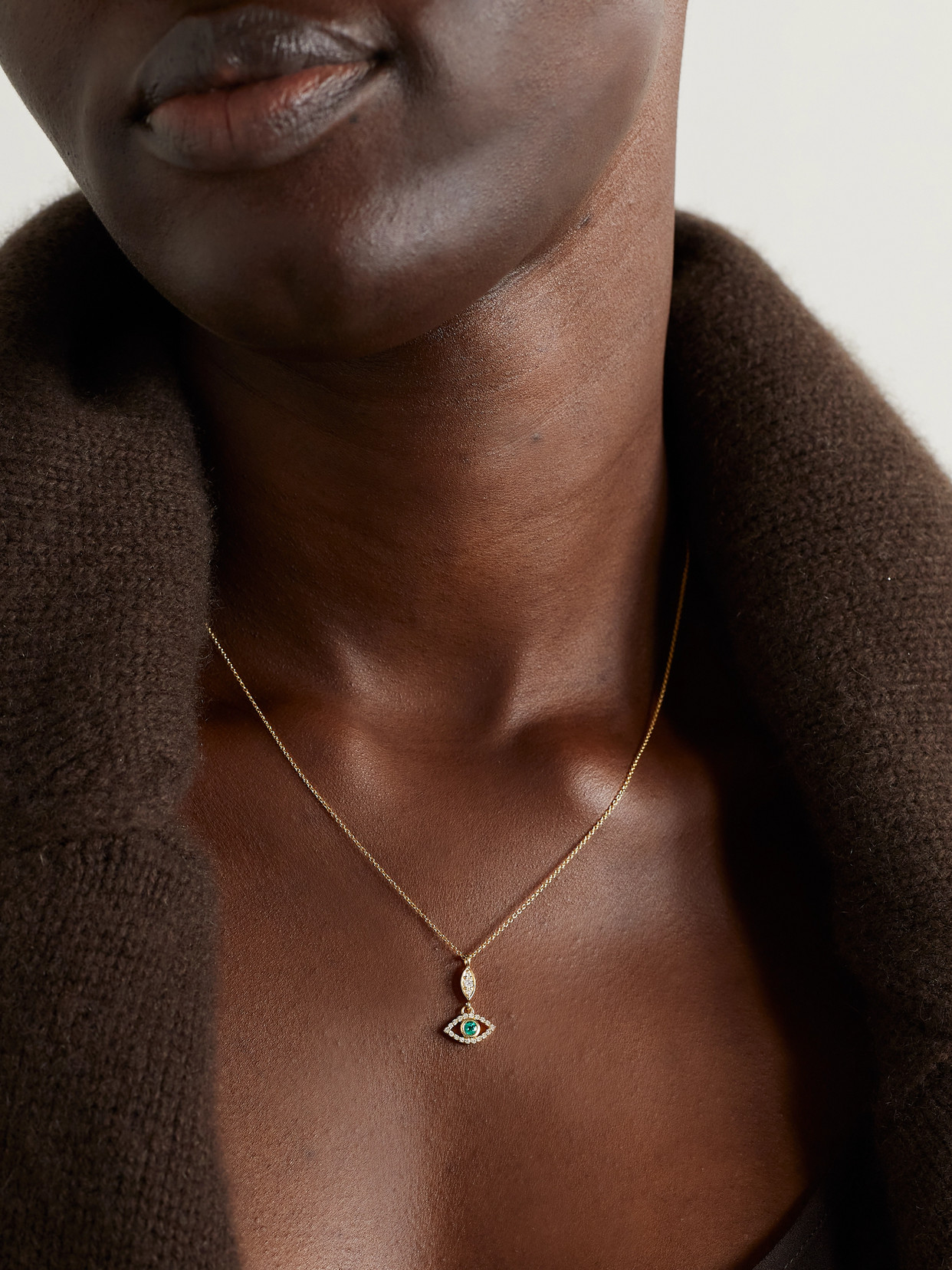 Melissa Joy Manning 14-karat Recycled Gold, Emerald And Diamond Necklace In Gold