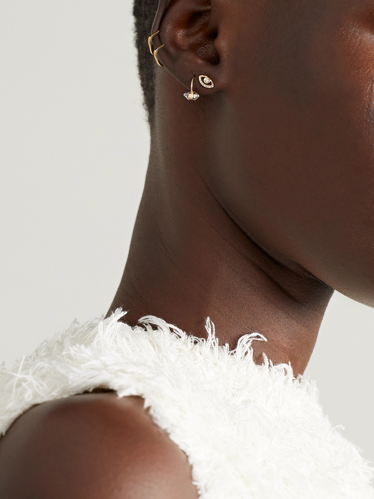 Melissa Joy Manning Wink 14-karat Recycled Gold Diamond Earrings In Gold