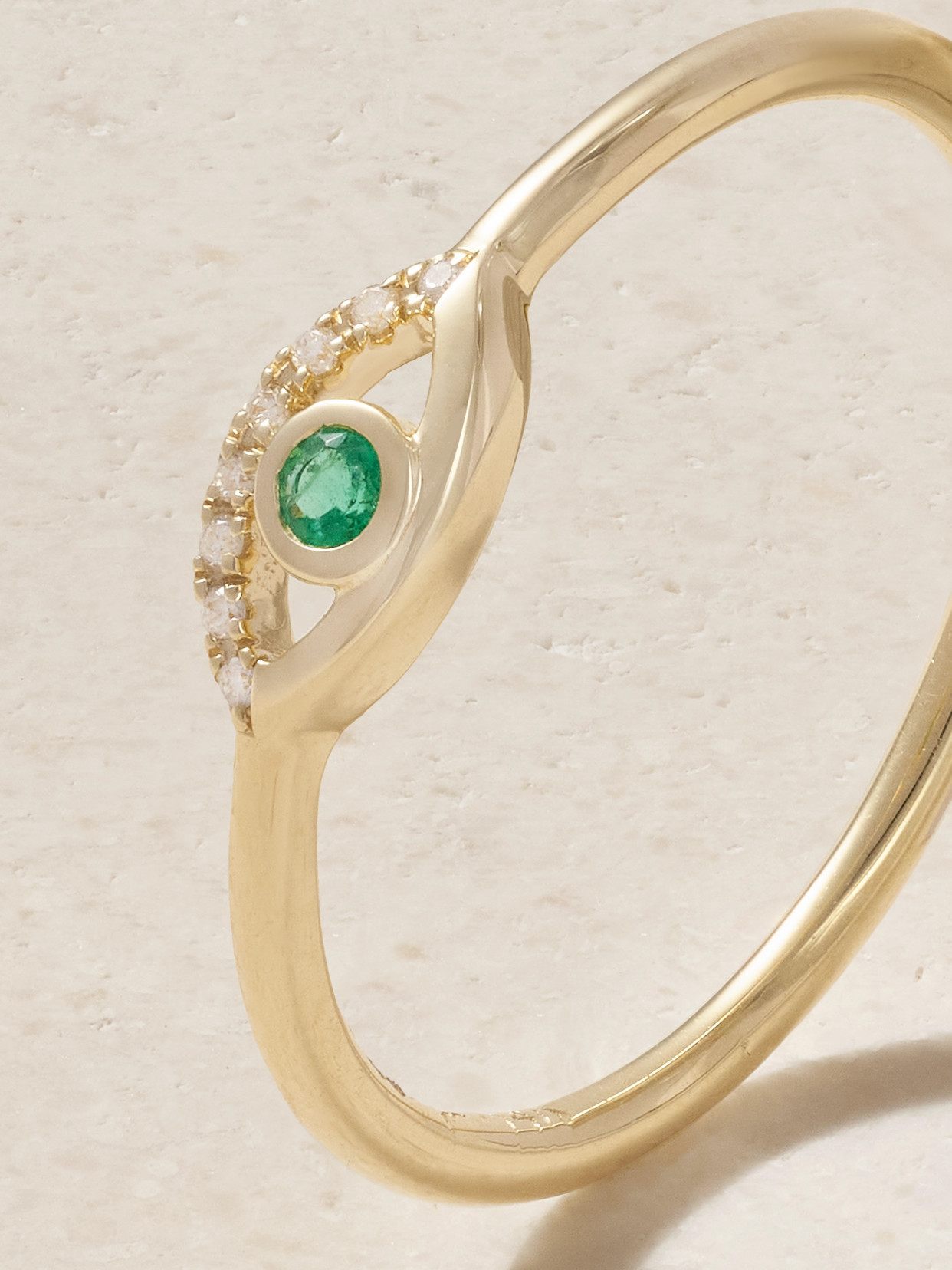 Melissa Joy Manning Wink 14-karat Gold, Diamond And Emerald Ring In Gold