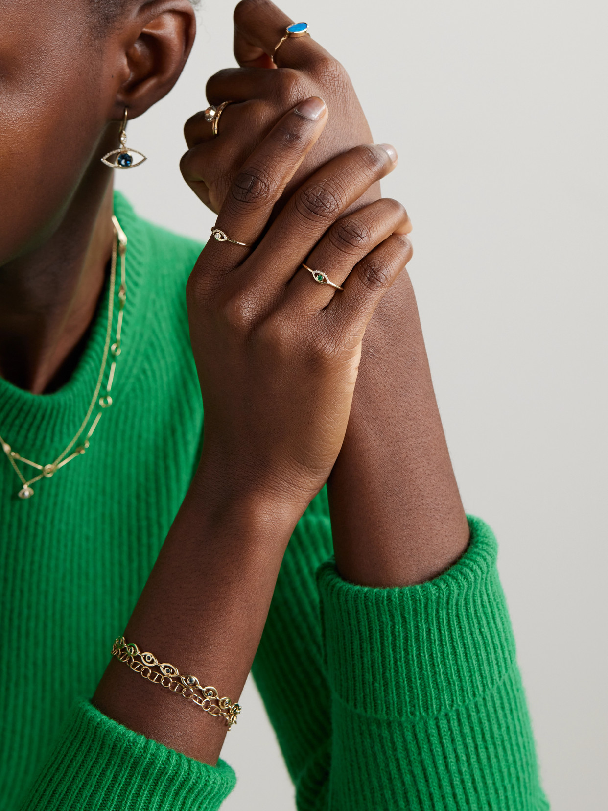 Melissa Joy Manning Wink 14-karat Gold, Diamond And Emerald Ring In Gold