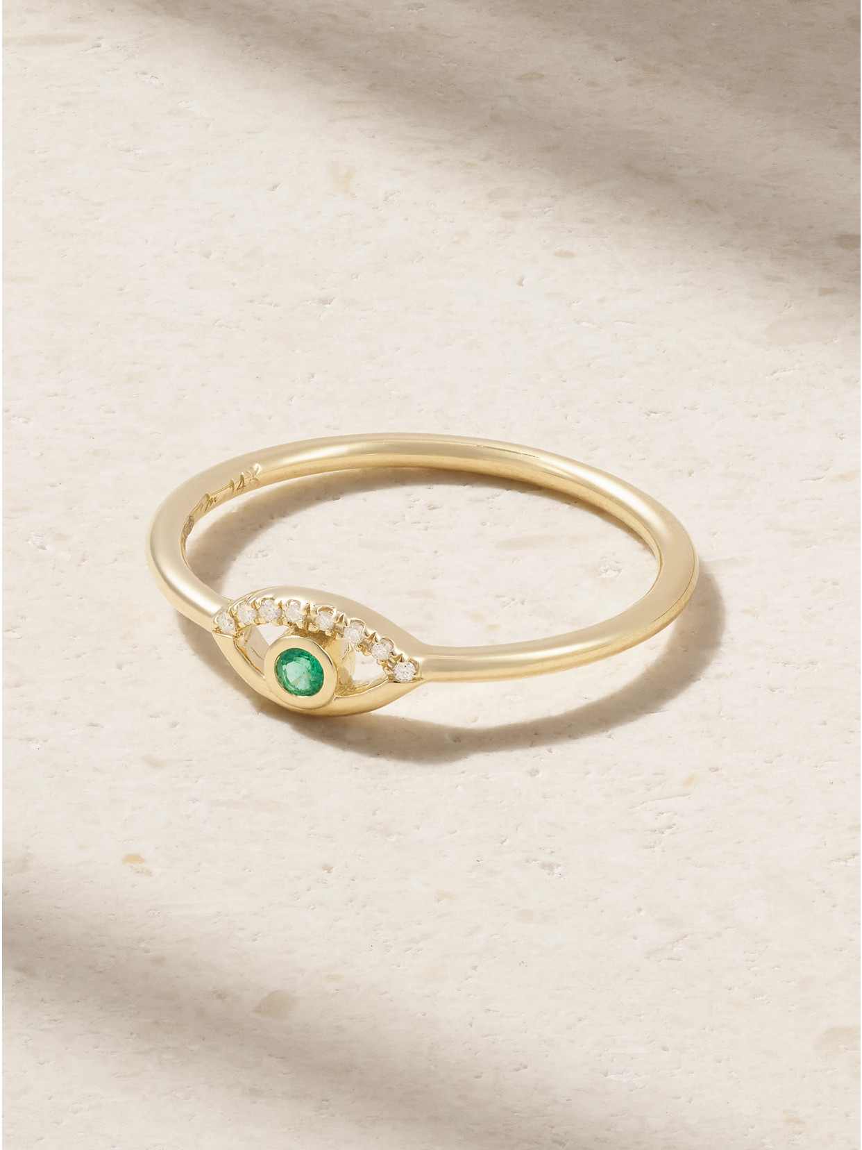 Melissa Joy Manning Wink 14-karat Gold, Diamond And Emerald Ring