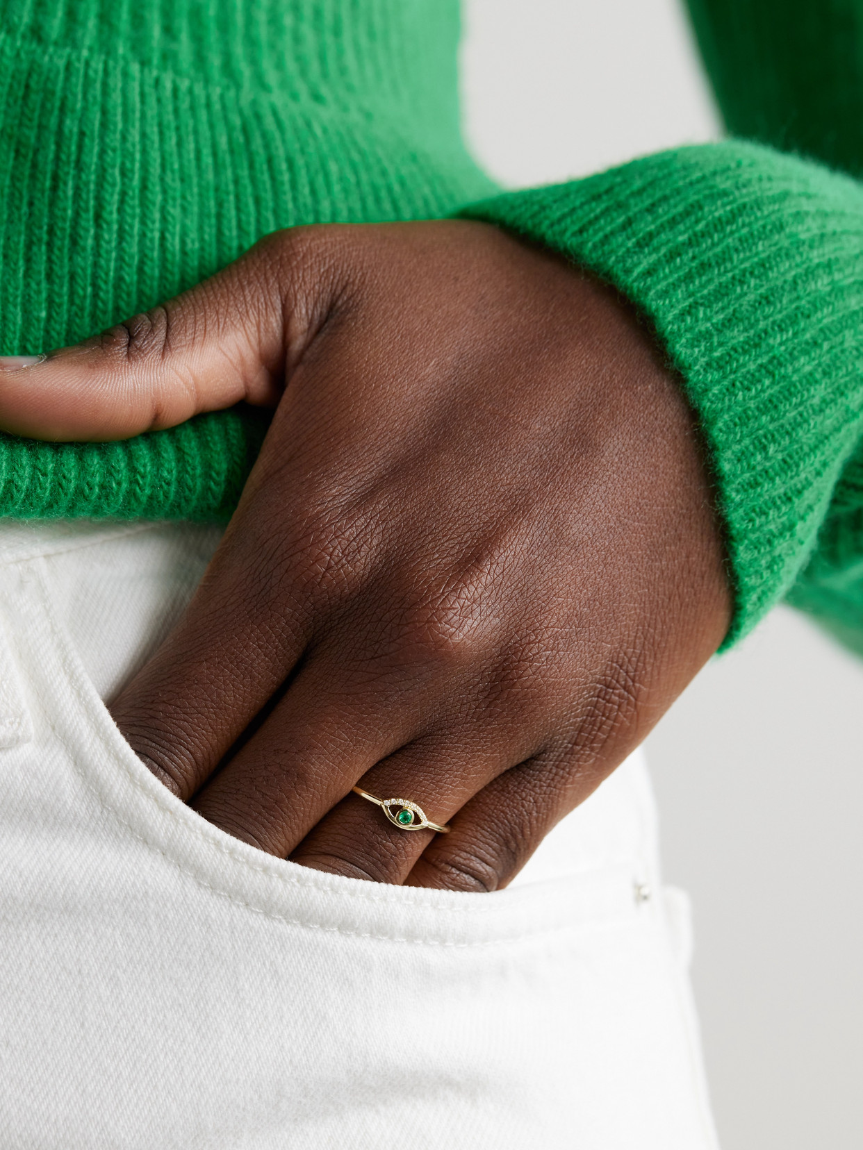 Melissa Joy Manning Wink 14-karat Gold, Diamond And Emerald Ring In Gold