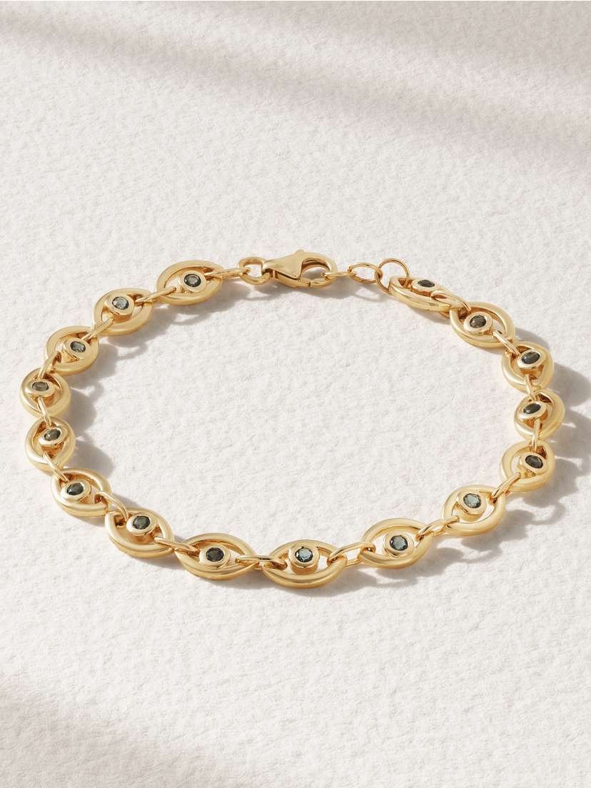 Melissa Joy Manning 14-karat Gold Topaz Tennis Bracelet