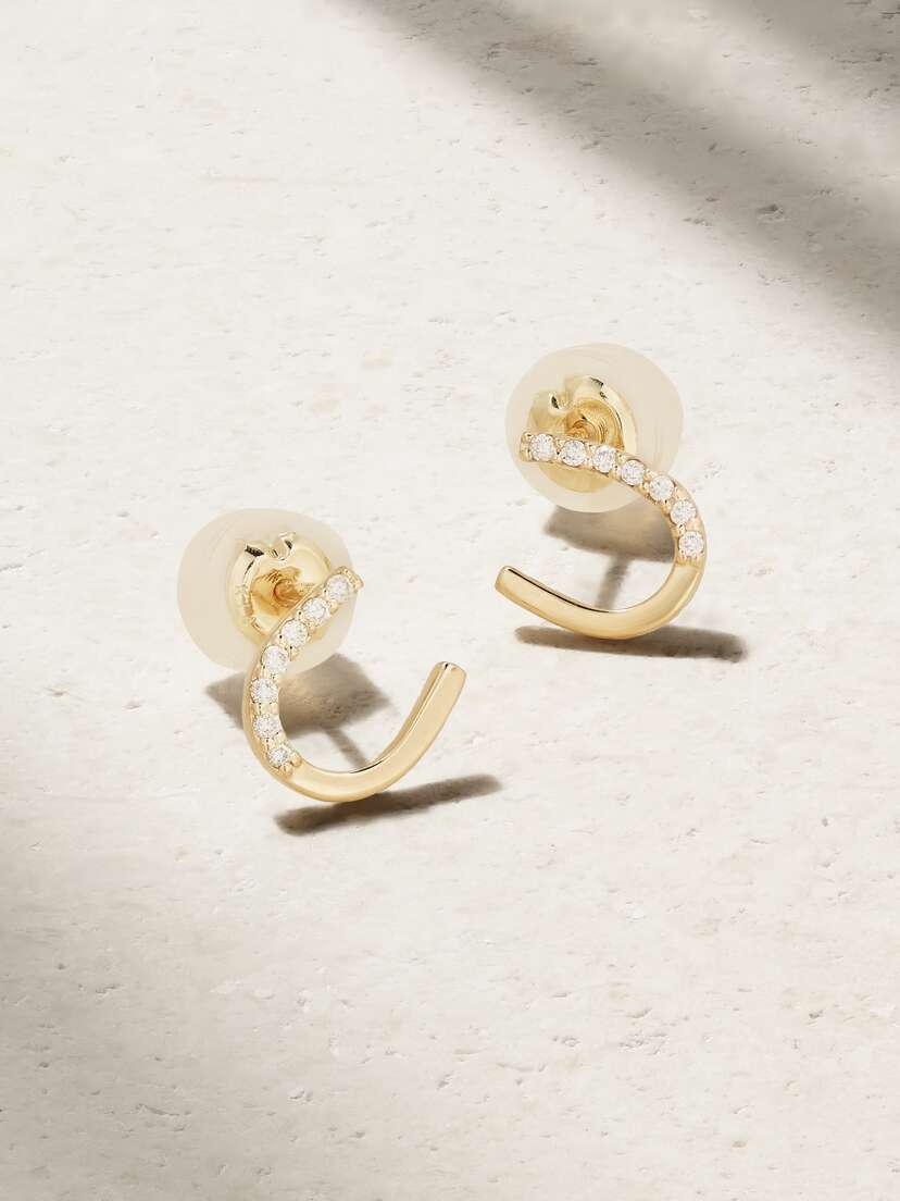 Melissa Joy Manning 14-karat Recycled Gold Diamond Earrings