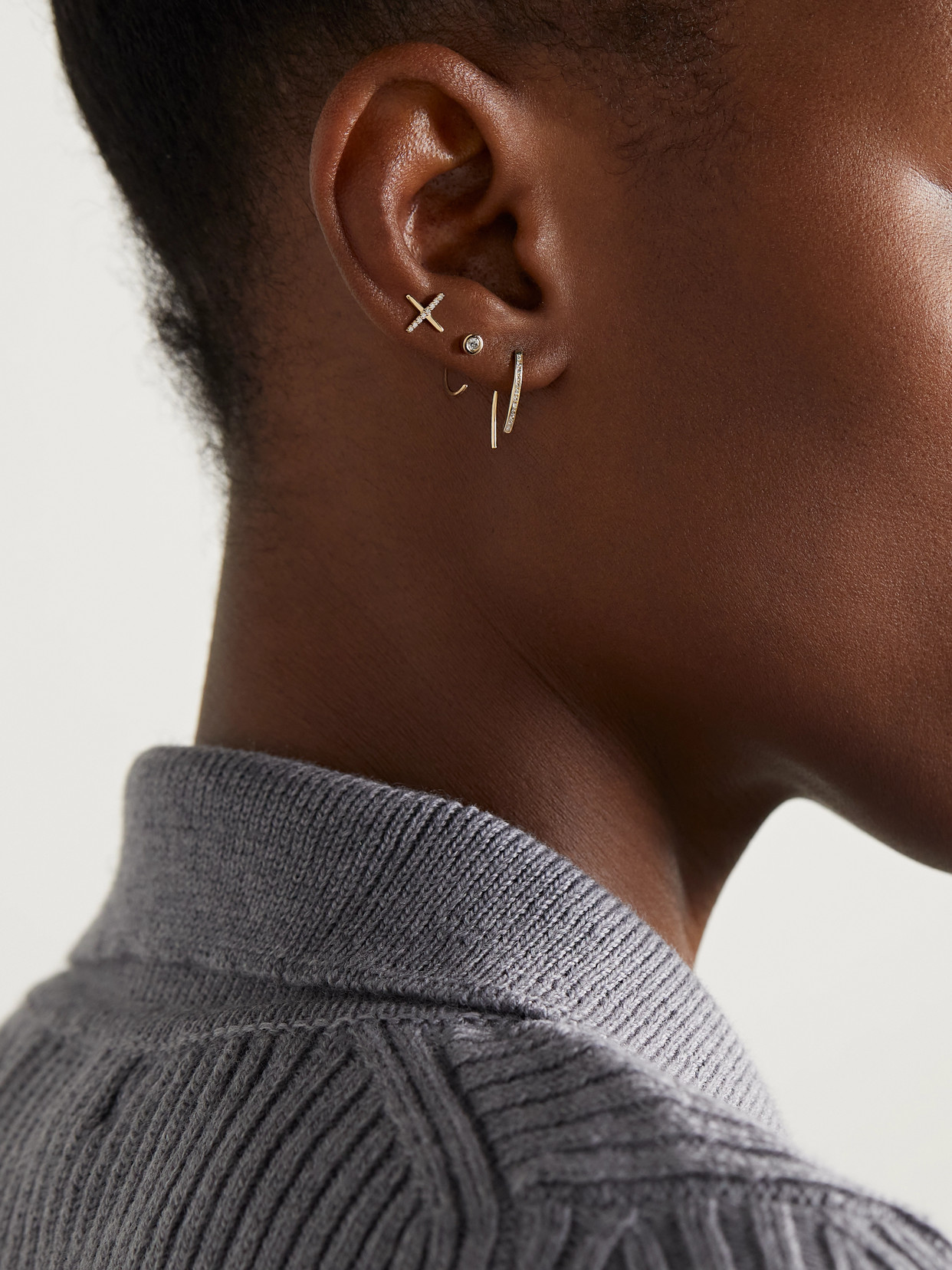Melissa Joy Manning Wishbone 14-karat Recycled Gold Diamond Earrings In Gold