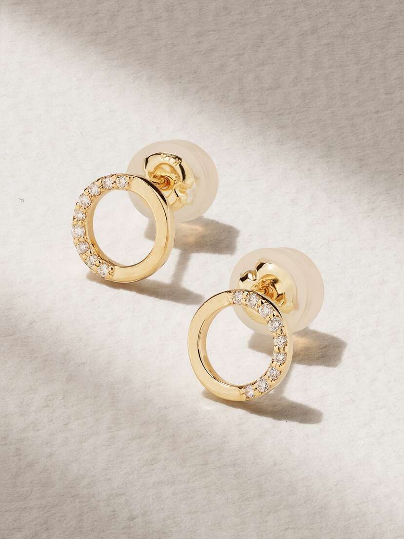 Melissa Joy Manning 14-karat Recycled Gold Diamond Earrings
