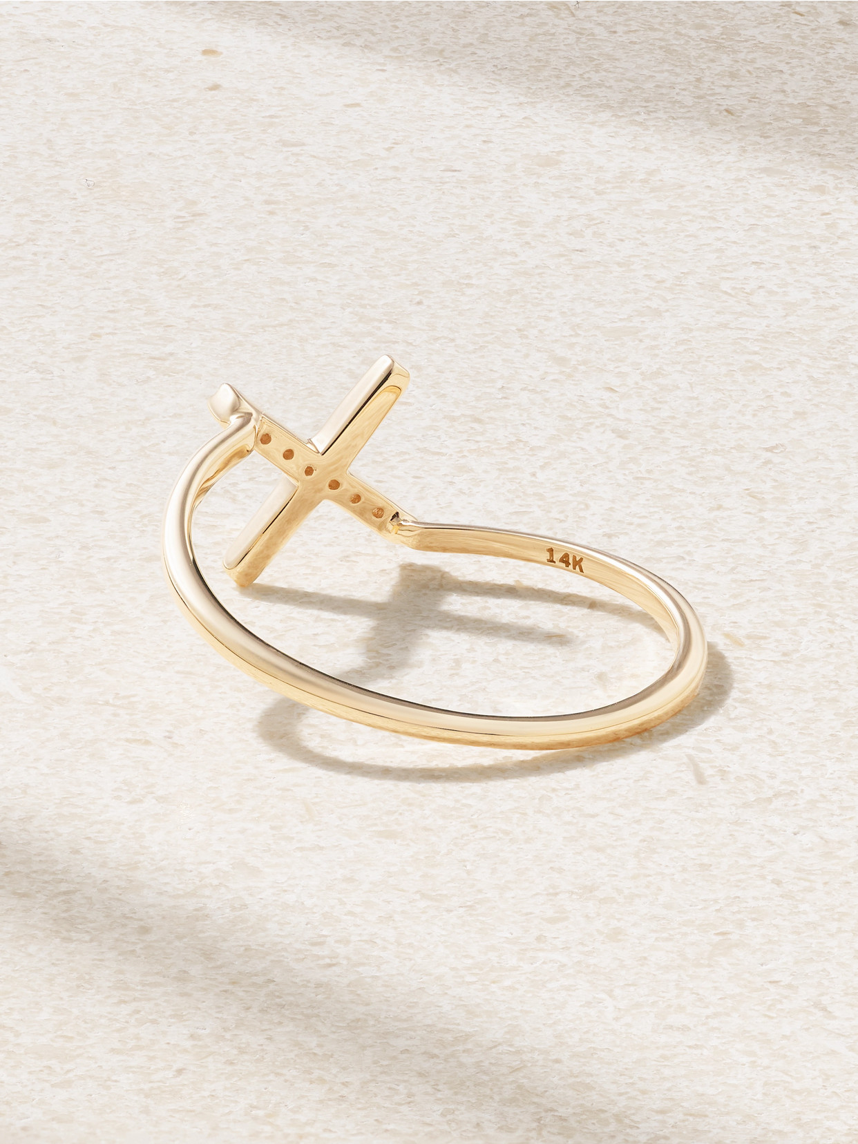 Melissa Joy Manning X Marks The Spot 14-karat Recycled Gold Diamond Ring In Gold