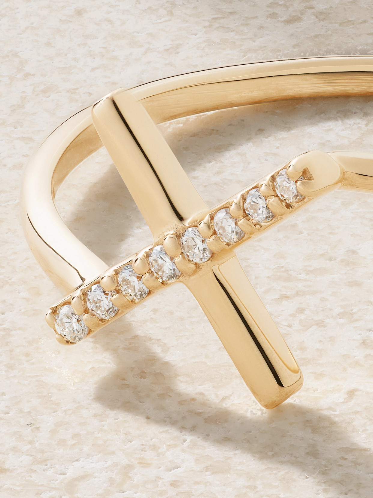 Melissa Joy Manning X Marks The Spot 14-karat Recycled Gold Diamond Ring In Gold