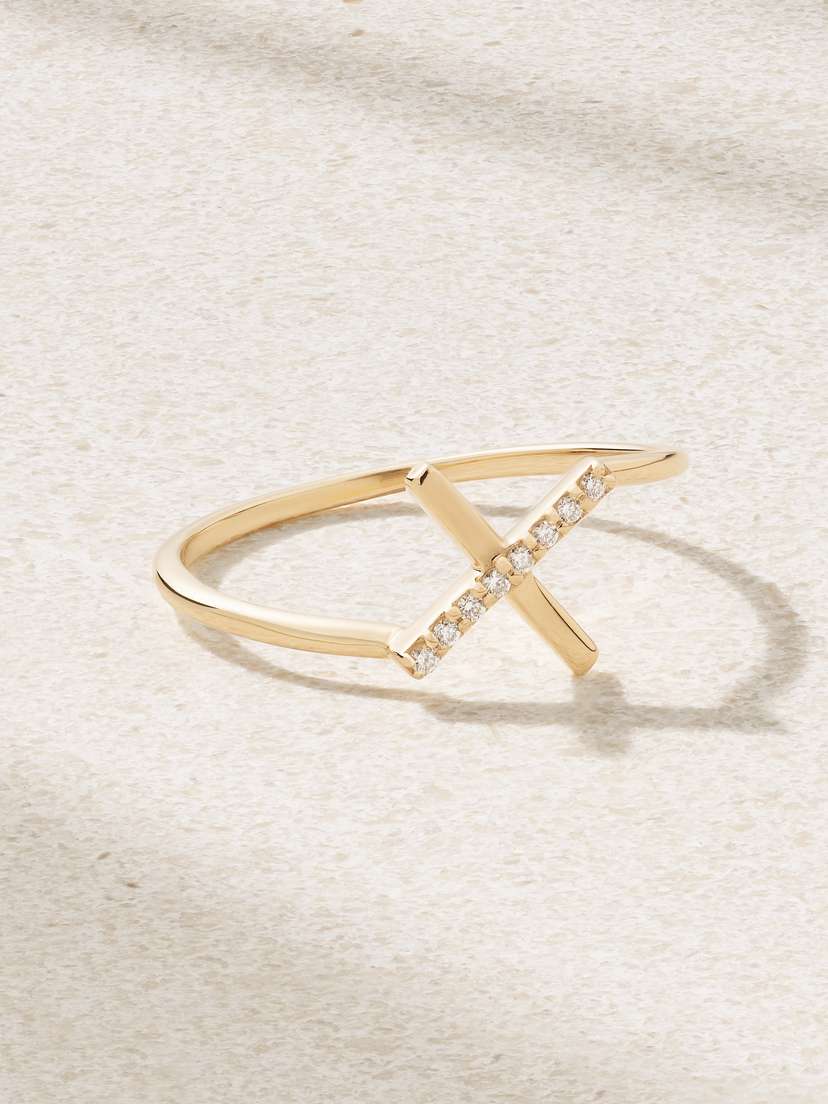 Melissa Joy Manning X Marks The Spot 14-karat Recycled Gold Diamond Ring