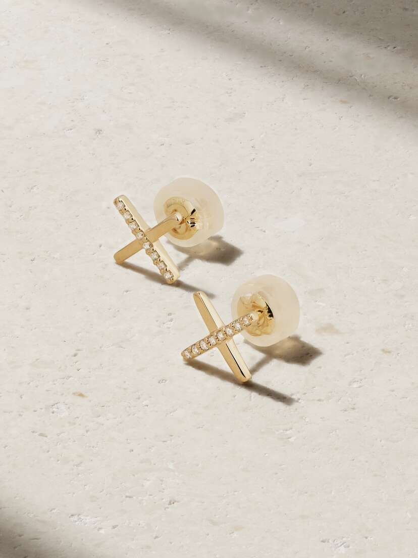 Melissa Joy Manning 14-karat Recycled Gold Diamond Earrings