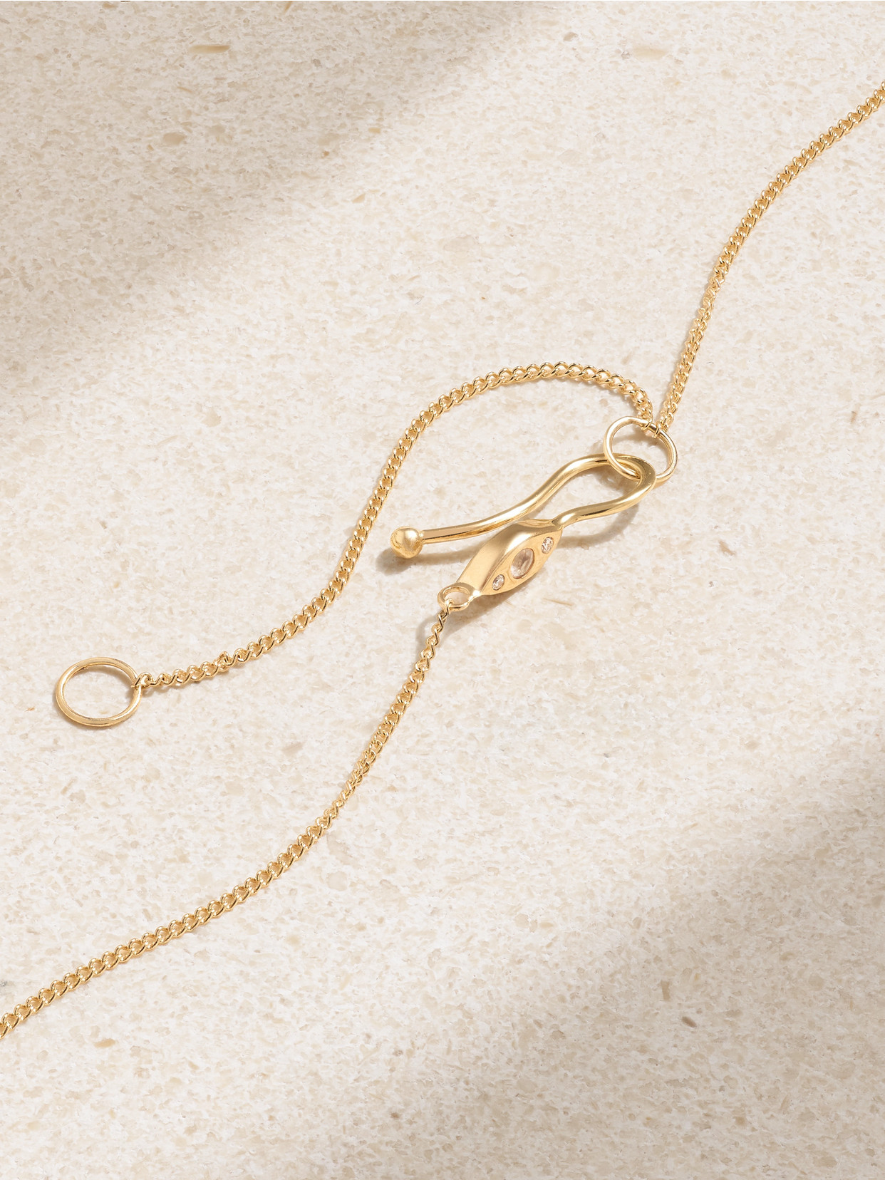 Melissa Joy Manning 14-karat Recycled Gold, Rose Quartz And Diamond Necklace In Gold