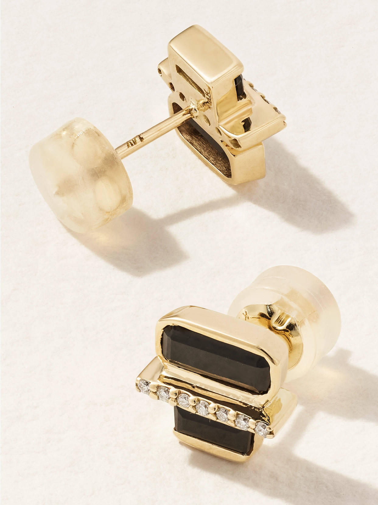 Melissa Joy Manning Cityscape 14-karat Recycled Gold, Spinel And Diamond Earrings In Gold