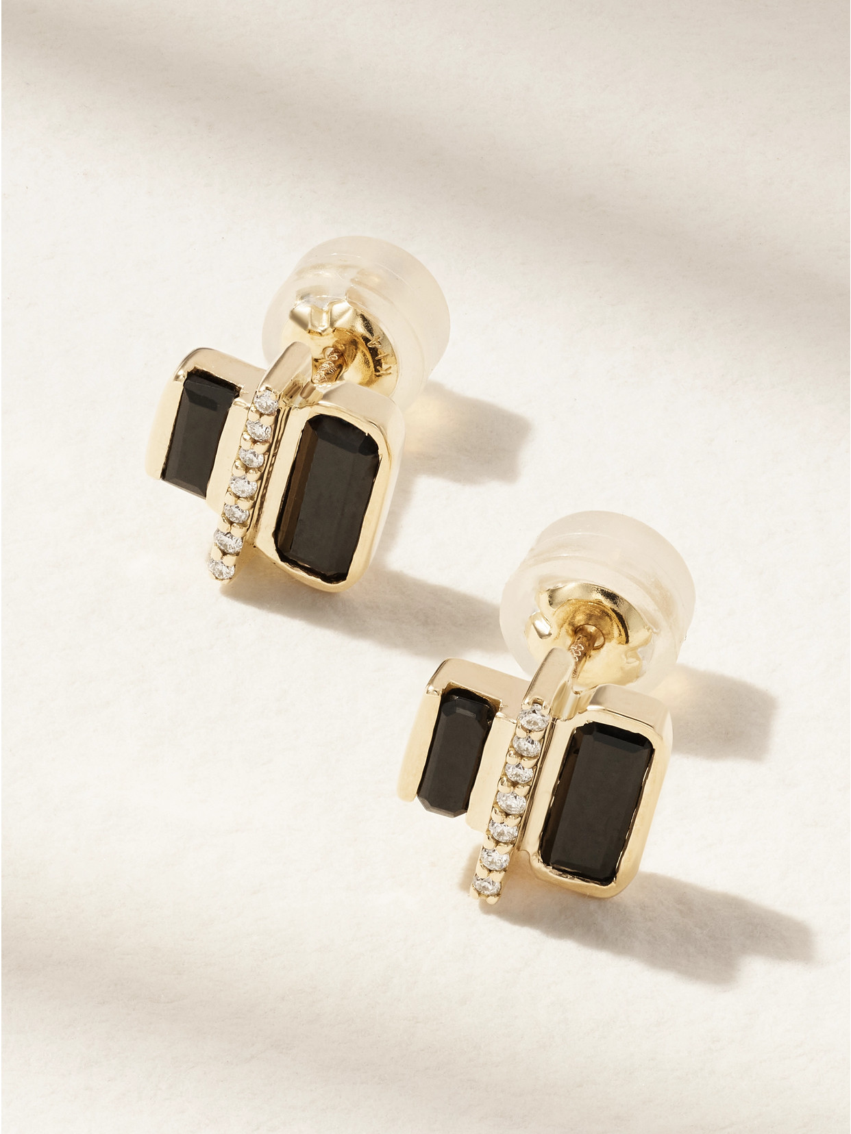 Melissa Joy Manning - Cityscape 14-karat Recycled Gold, Spinel And Diamond Earrings - One size