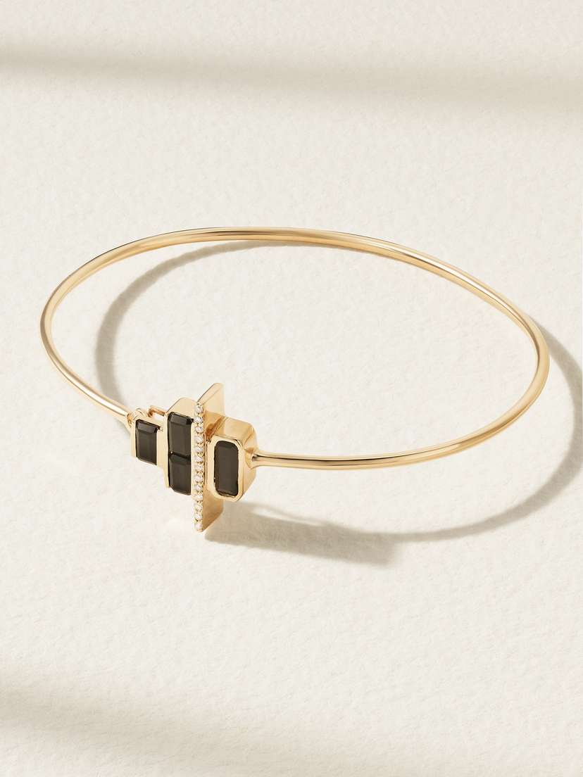 Melissa Joy Manning Cityscape 14-karat Recycled Gold, Spinel And Diamond Bracelet
