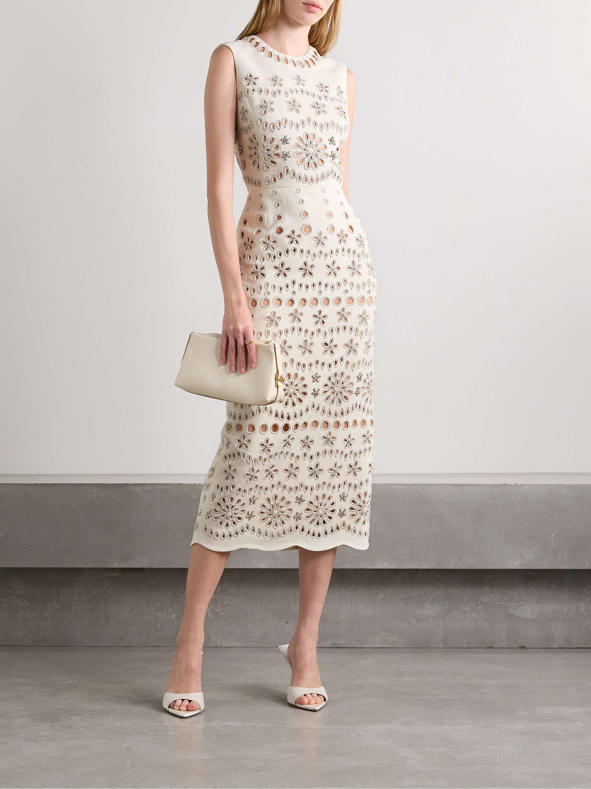 Cream broderie anglaise dress deals
