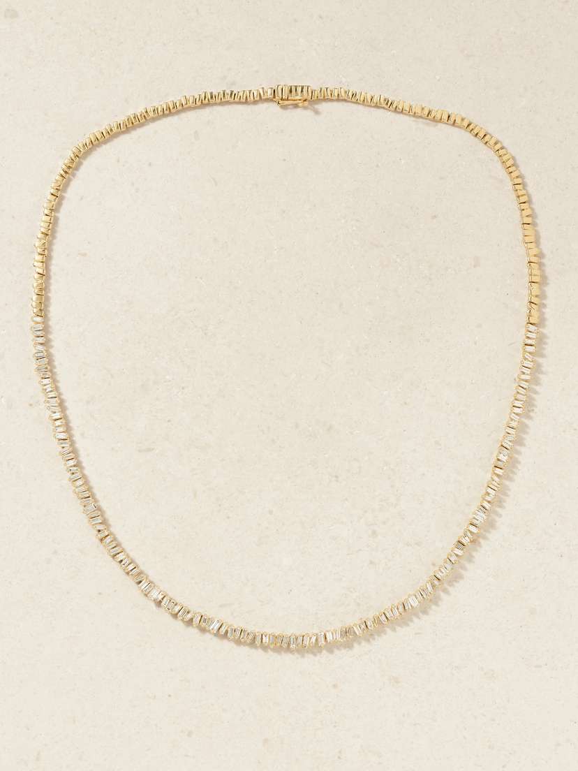 Suzanne Kalan 18-karat Gold Diamond Necklace
