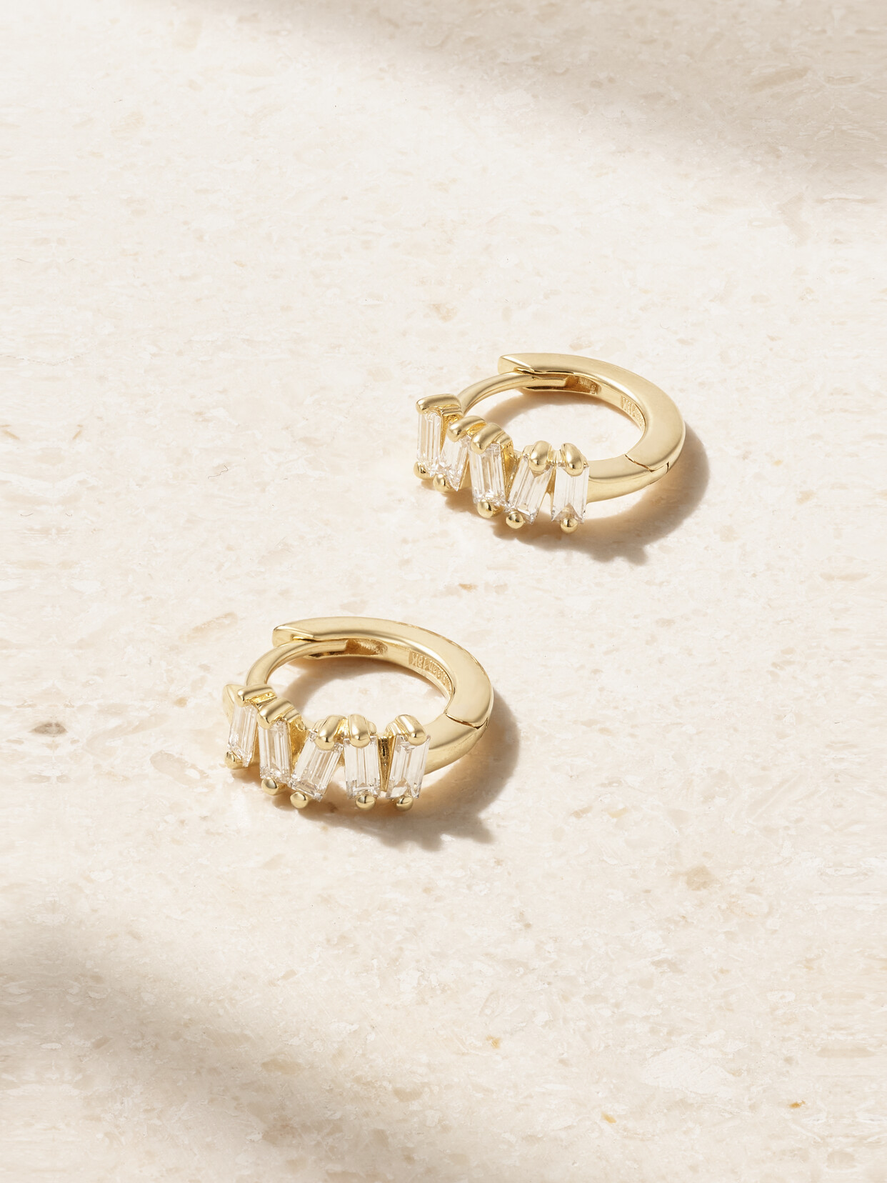 Suzanne Kalan 18-karat Diamond Hoop Earrings